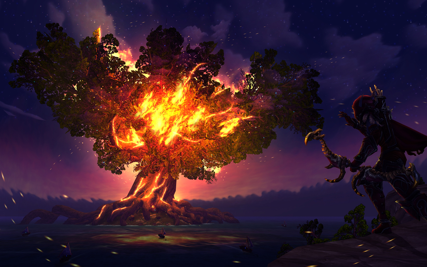 Sylvanas Windrunner Fire Tree World Of Warcraft, Full HD ...