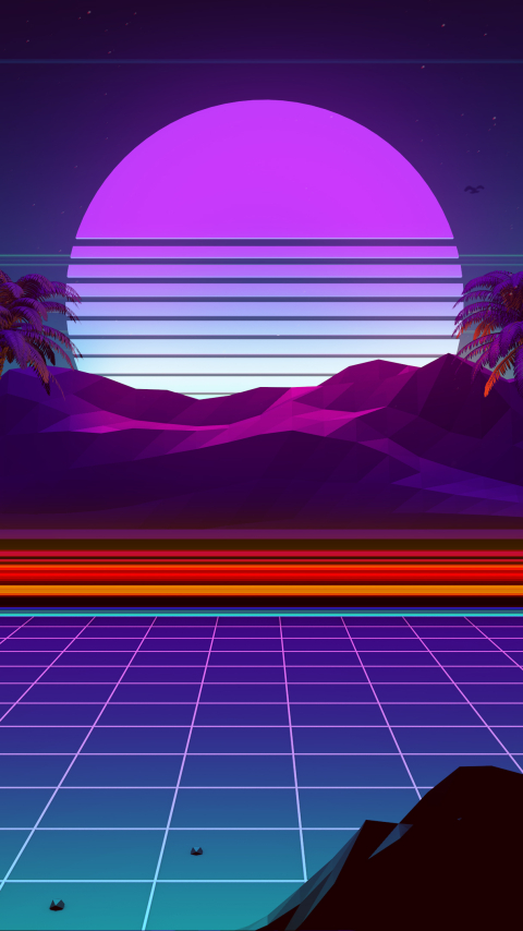 480x854 Synthwave And Retrowave Android