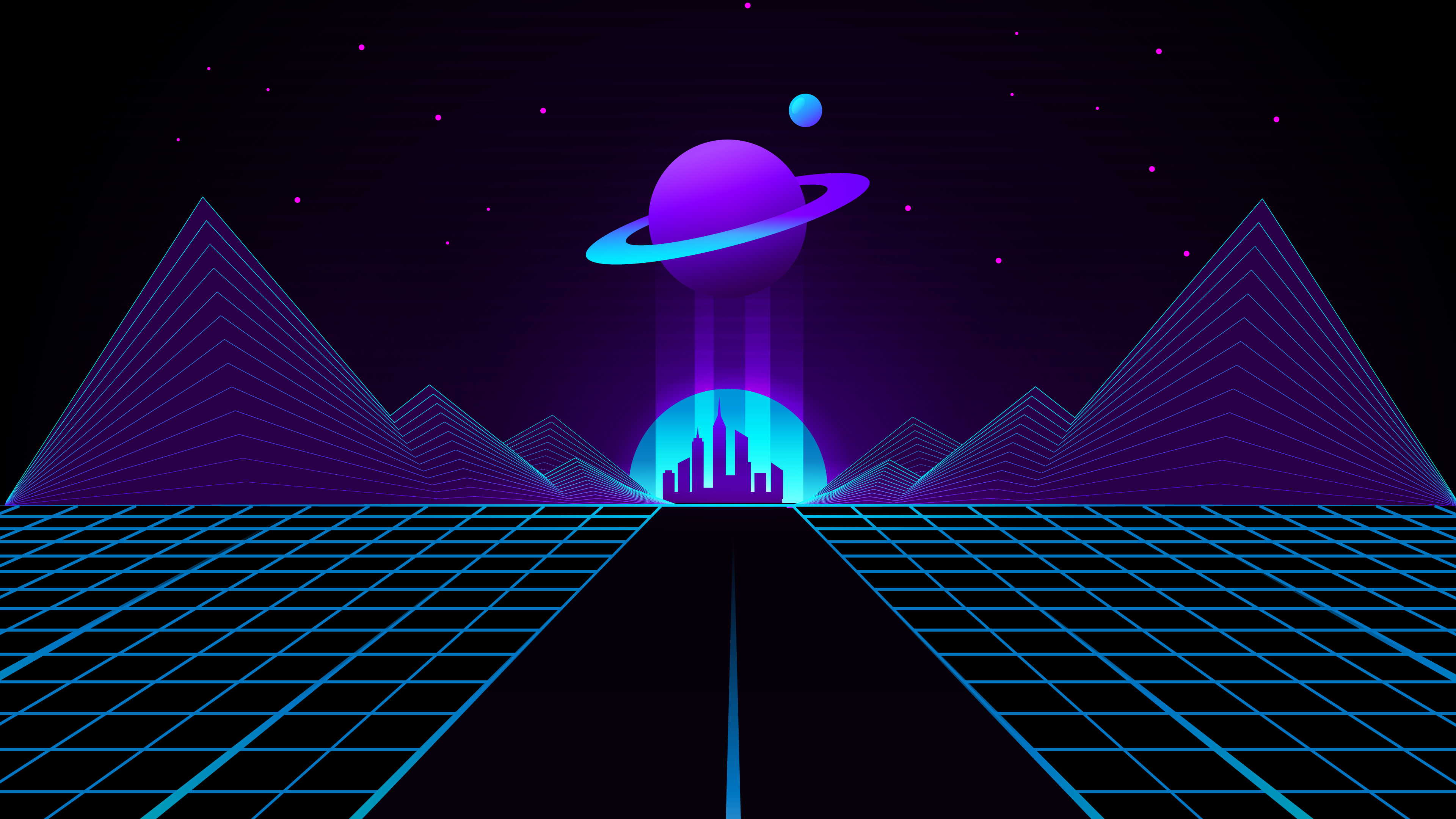 Synthwave Planet Retro Wave Wallpaper, HD Artist 4K Wallpapers, Images