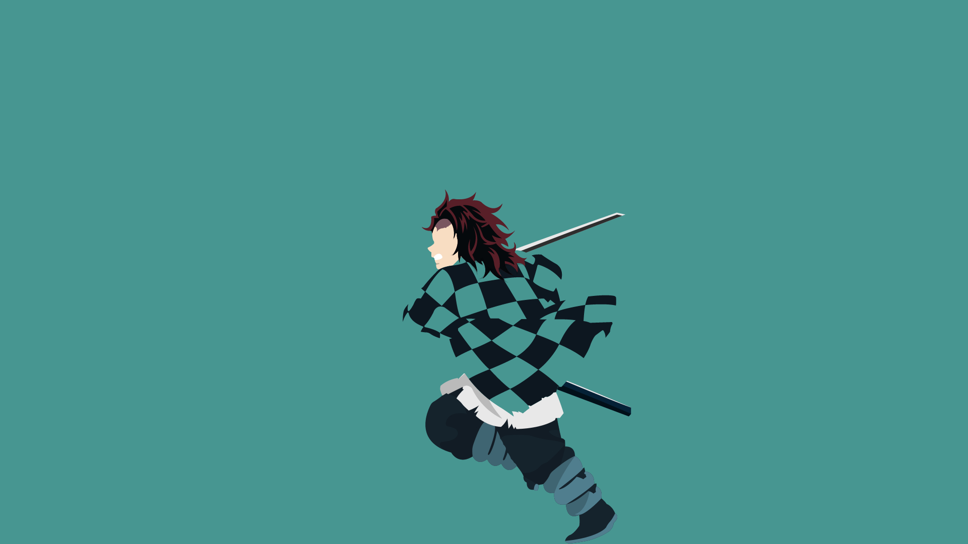 Download Image An Illustration of a Demon Slayer in a Dark Minimalistic  Setting Wallpaper  Wallpaperscom