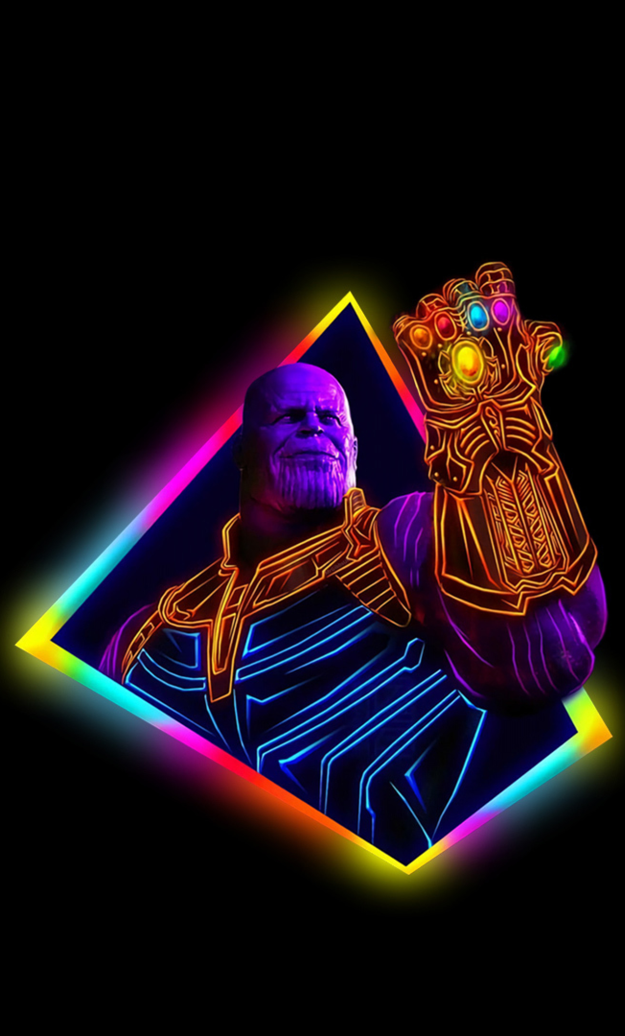  Thanos  Avengers Infinity War 80s Outrun Art Full HD  Wallpaper 