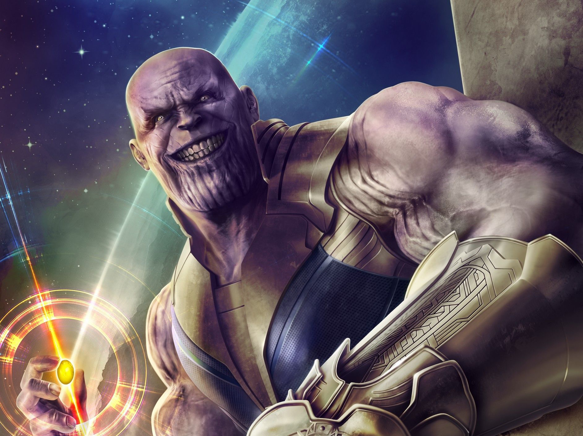  Thanos Infinity Stone Artwork Full HD Wallpaper 