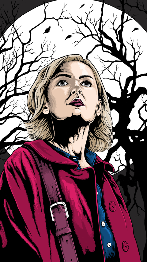 480x854 the chilling adventures of sabrina 2018 artwork 4k android one mobile wallpaper hd tv series 4k wallpapers images photos and background wallpapersden