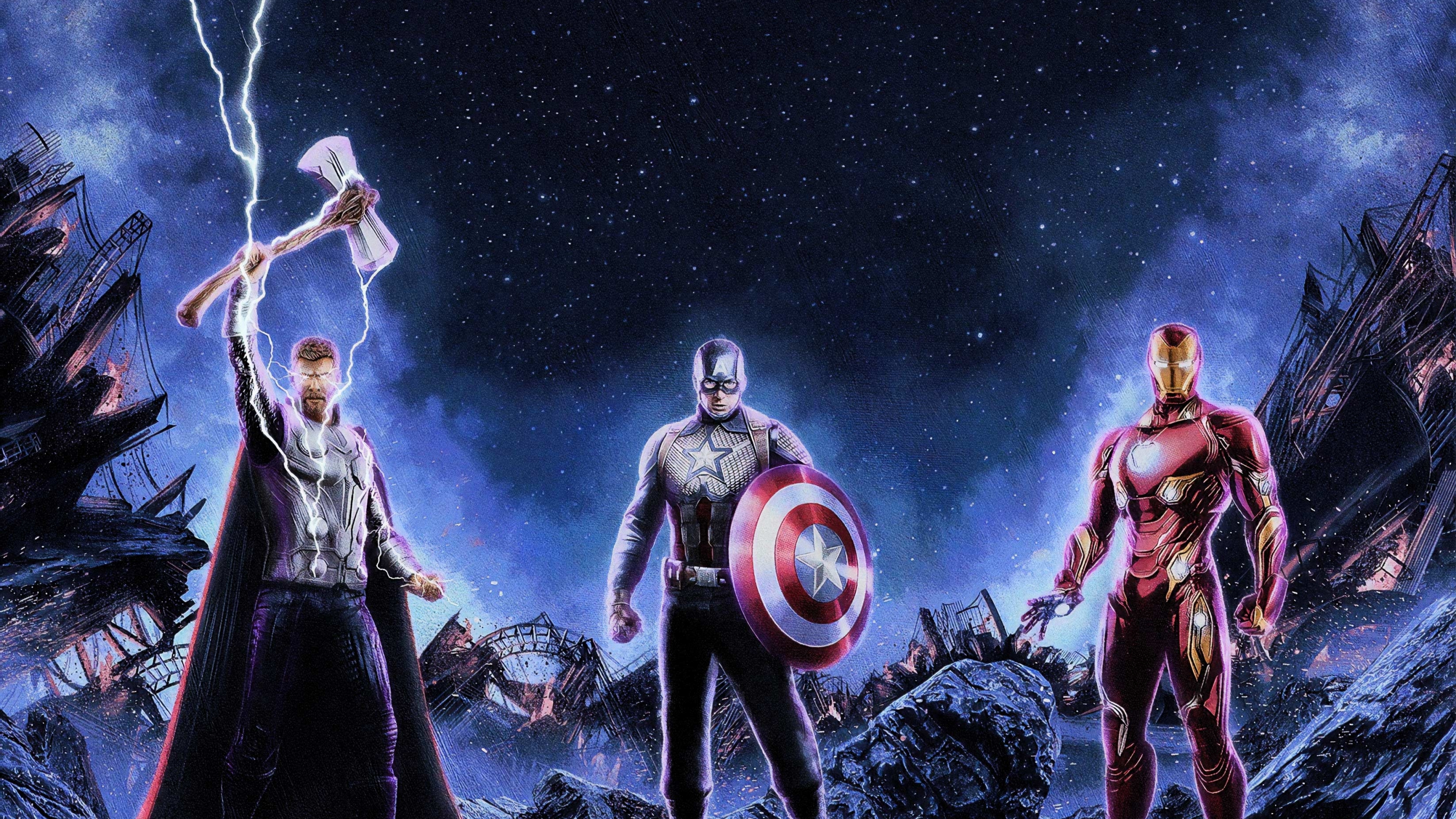 3840x2160 The Trinity Avengers Endgame 4K Wallpaper, HD Movies 4K Wallpapers,  Images, Photos and Background - Wallpapers Den