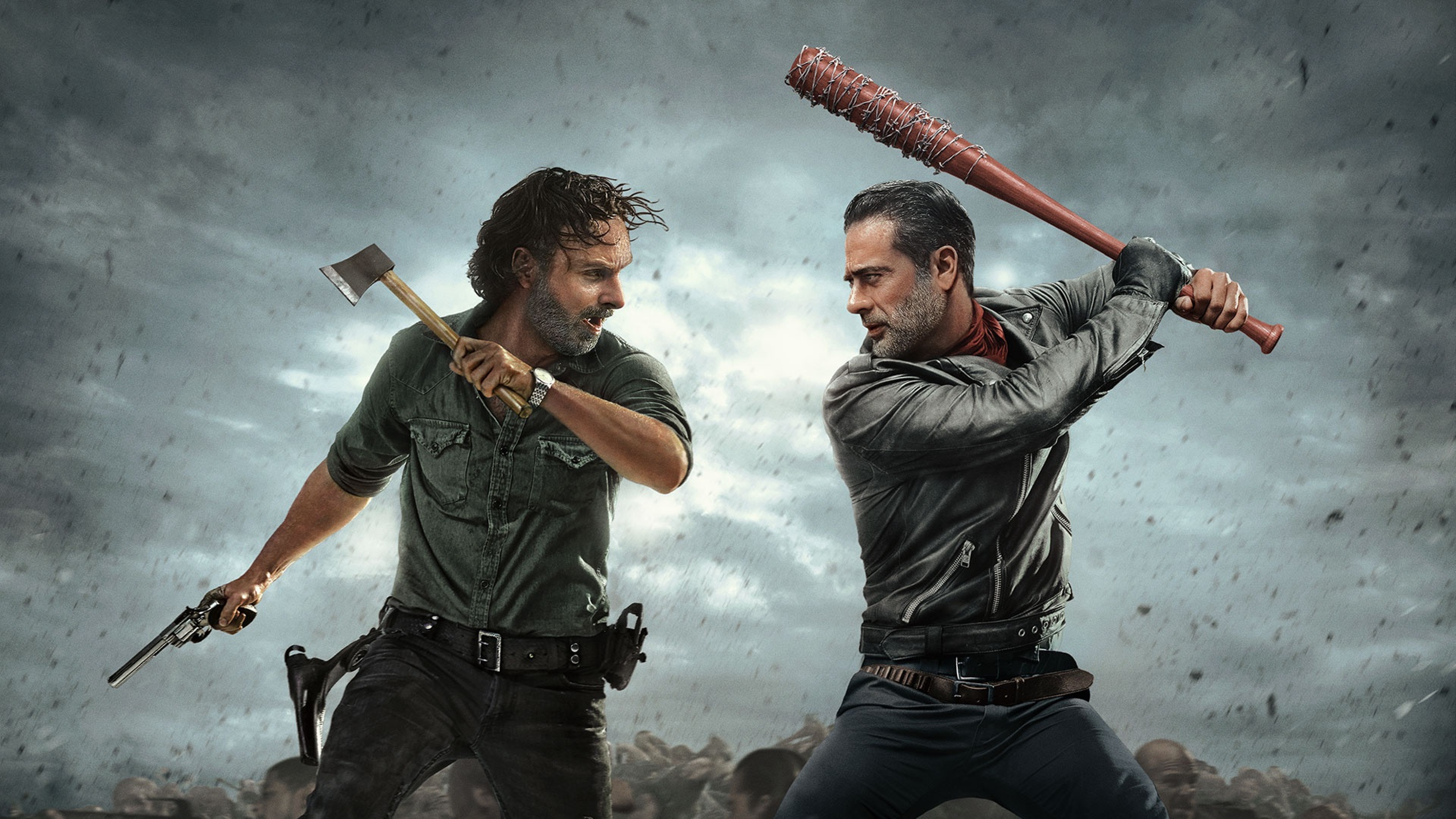 3840x2160 The Walking Dead Andrew Lincoln And Jeffrey Dean Morgan 4k Wallpaper Hd Tv Series 4k Wallpapers Images Photos And Background Wallpapers Den