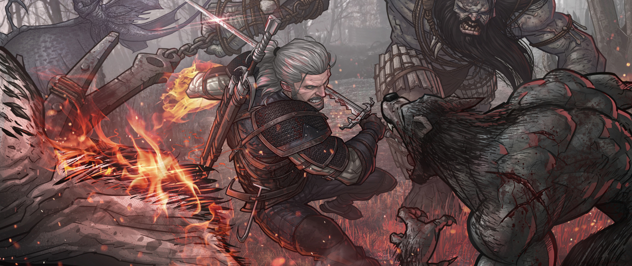 2560x1080 The Witcher 3 Geralt Patrick Brown 2560x1080