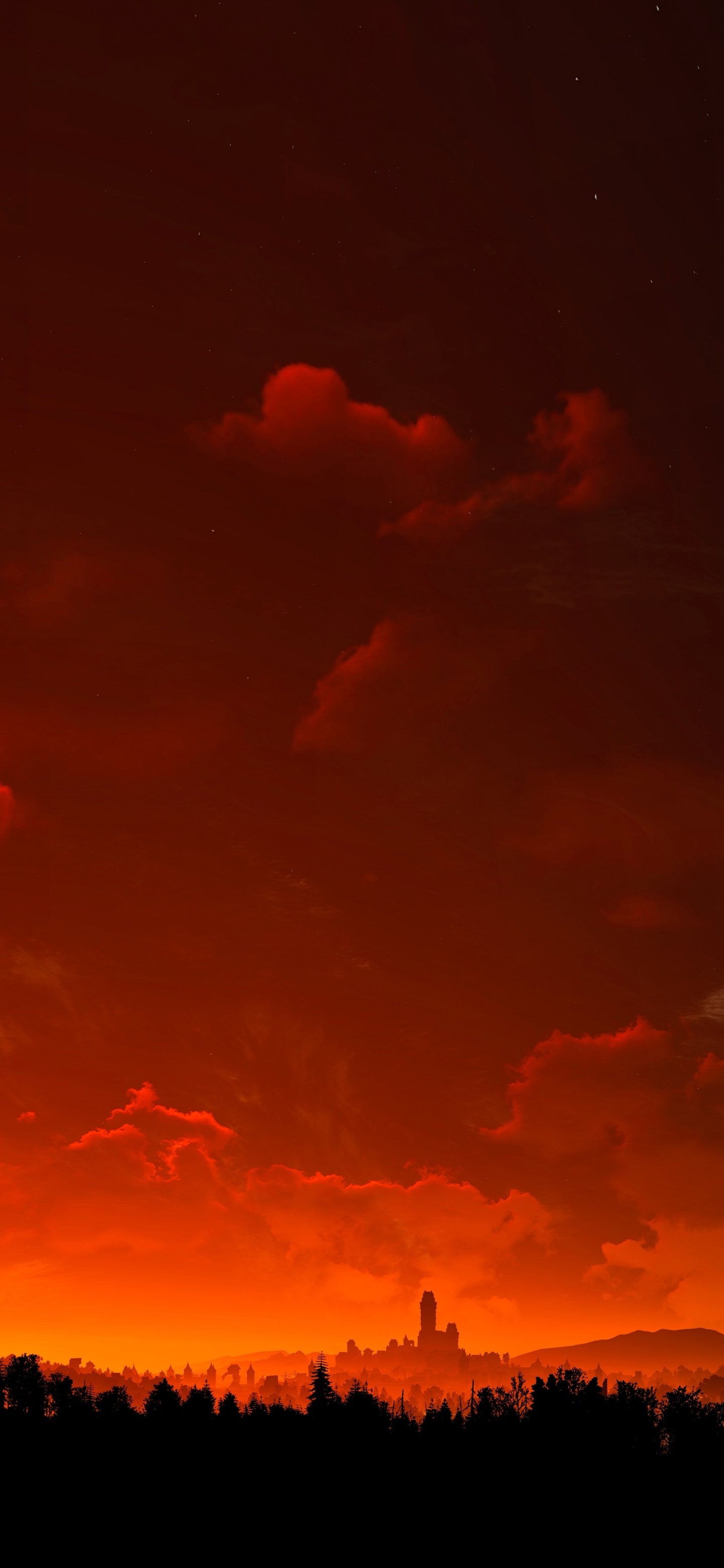 1440x3120 The Witcher 3 Landscape Sunset 1440x3120 Resolution Wallpaper