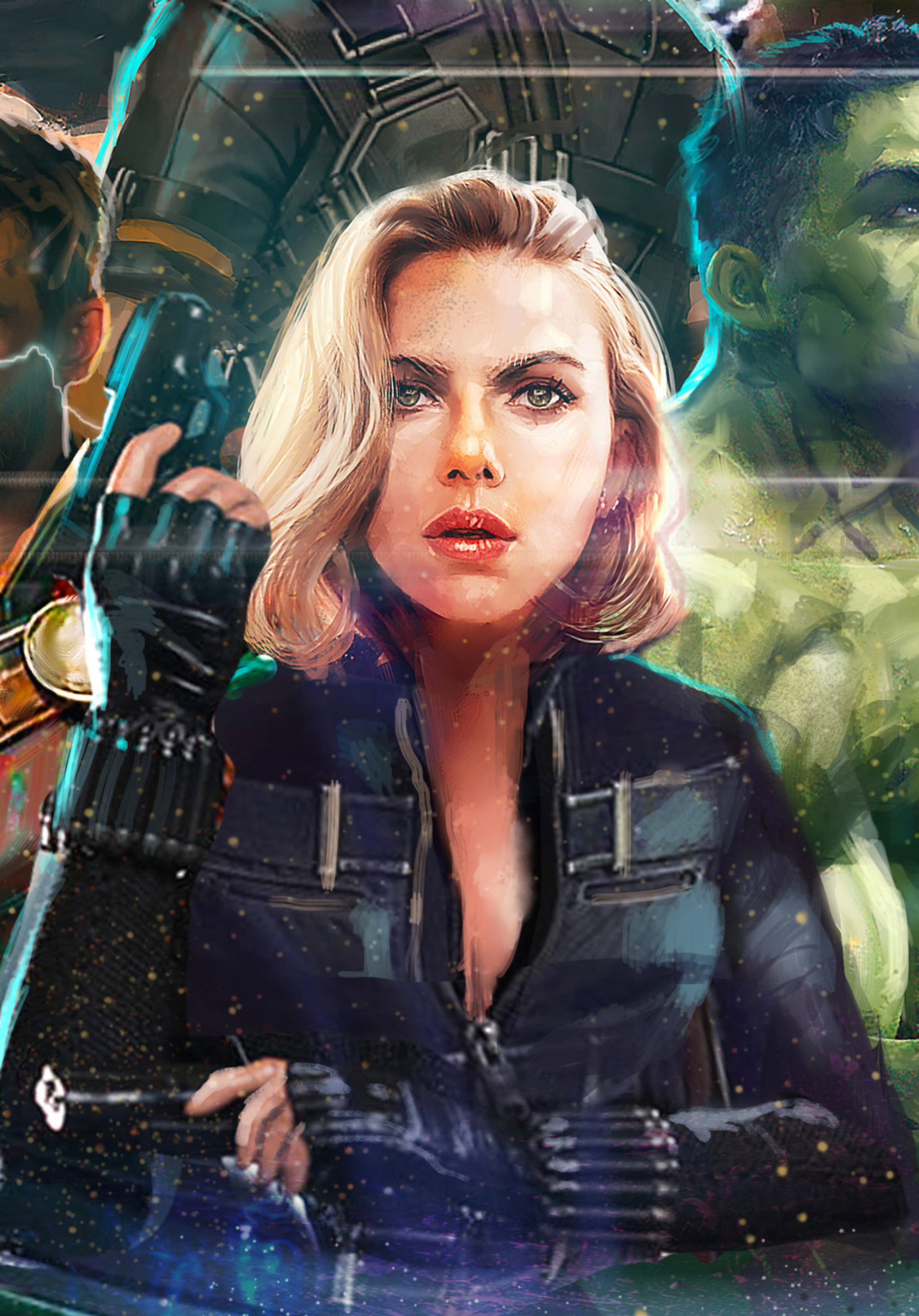 1668x23 Thor Black Widow Hulk In Avengers Infinity War Artwork 1668x23 Resolution Wallpaper Hd Movies 4k Wallpapers Images Photos And Background