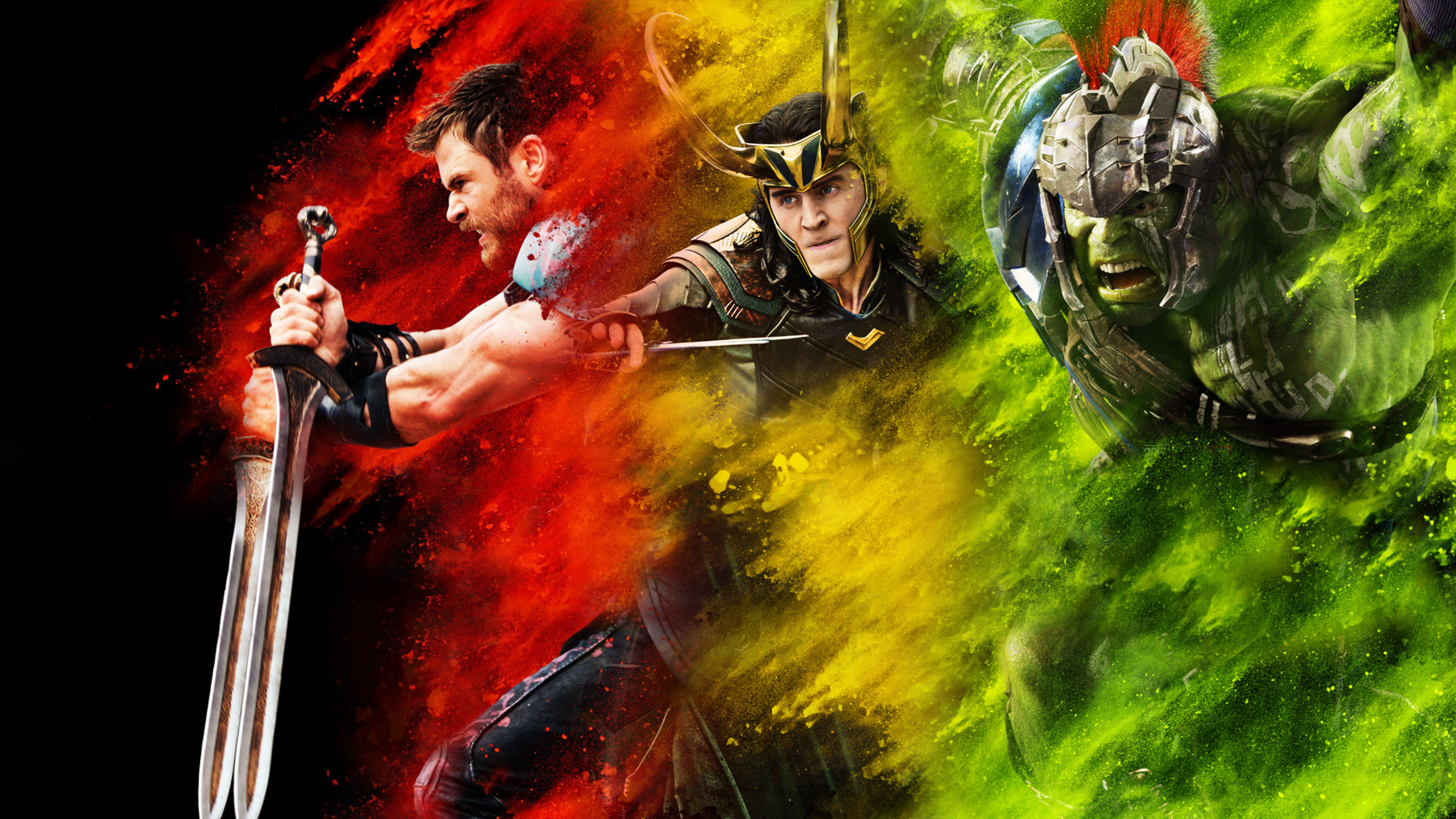 Thor Loki Hulk Thor Ragnarok, Full HD 2K Wallpaper