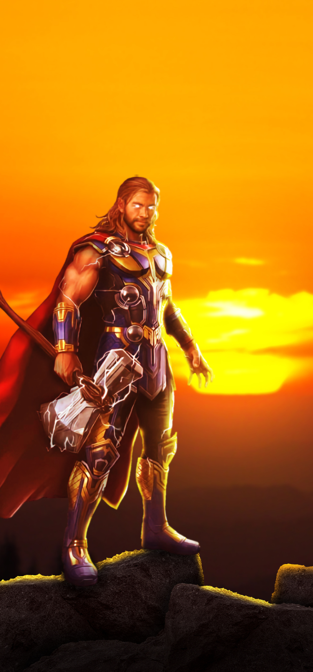 1080x2316 Resolution Thor Love And Thunder Cool Poster Art 1080x2316