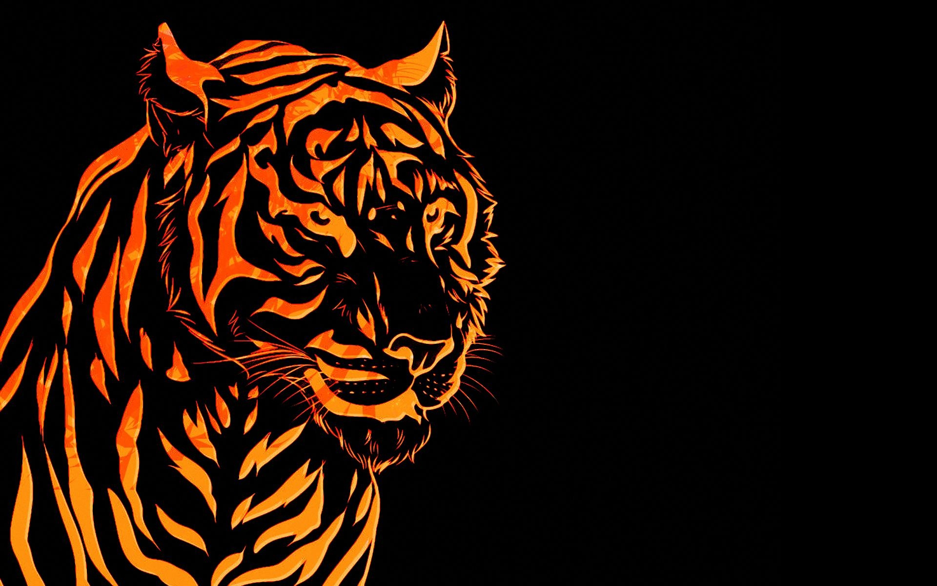 tiger, line, graph Wallpaper, HD Vector 4K Wallpapers, Images, Photos and  Background - Wallpapers Den