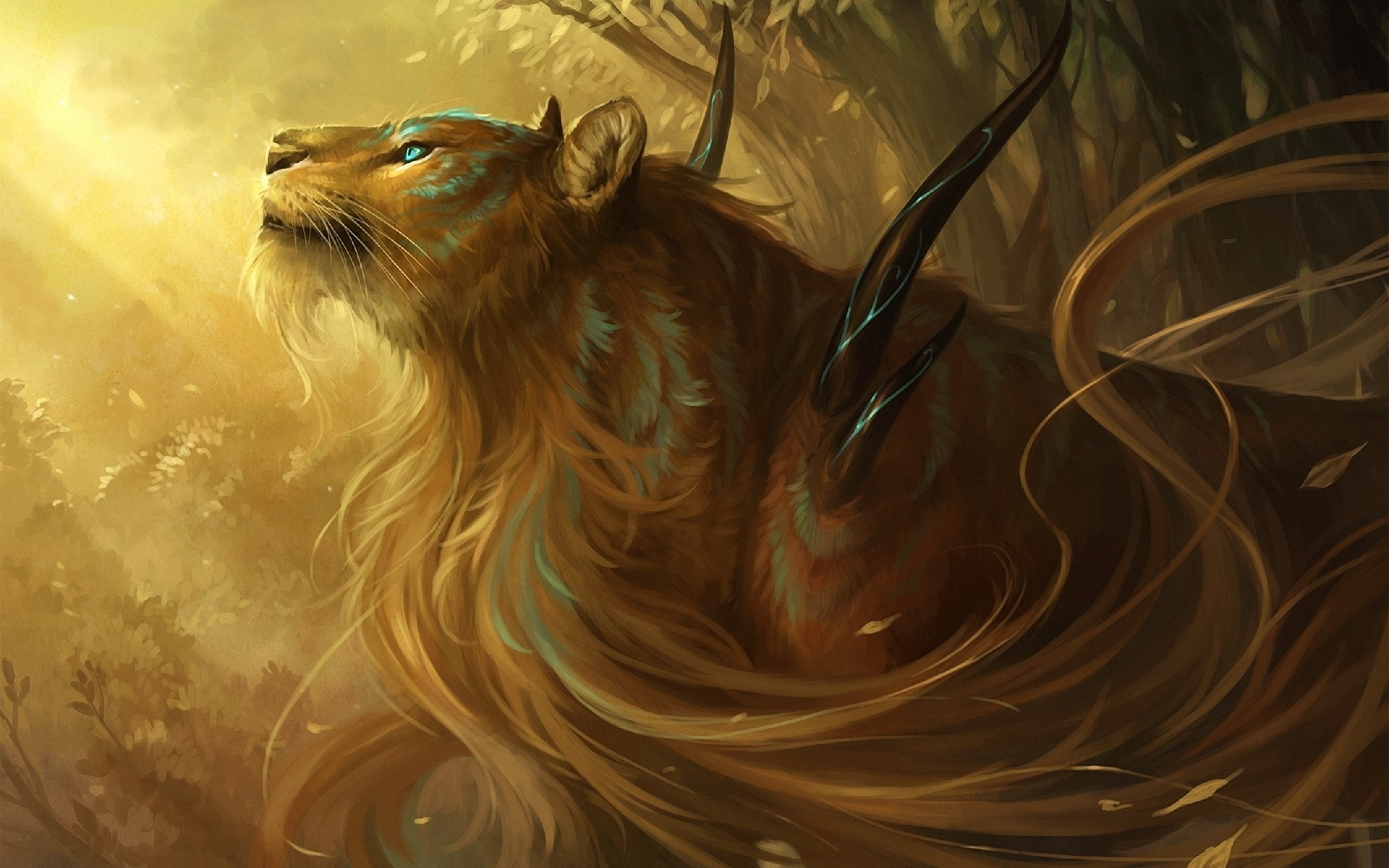 Магические звери 1. Фамильяр золотой Лев. Фэнтези животные. Магические существа. Магические животные.