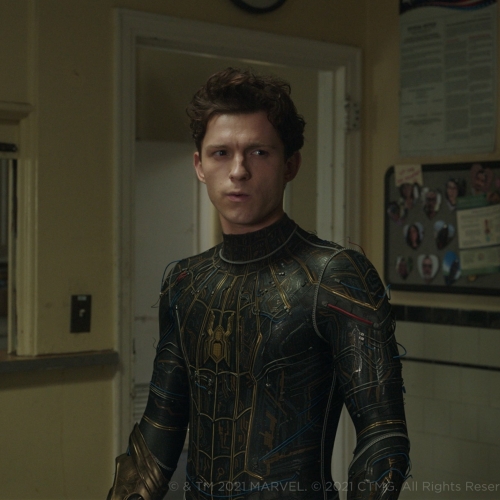 500x500 Resolution Tom Holland Spider Man No Way Home Black Suit 500x500 Resolution Wallpaper 