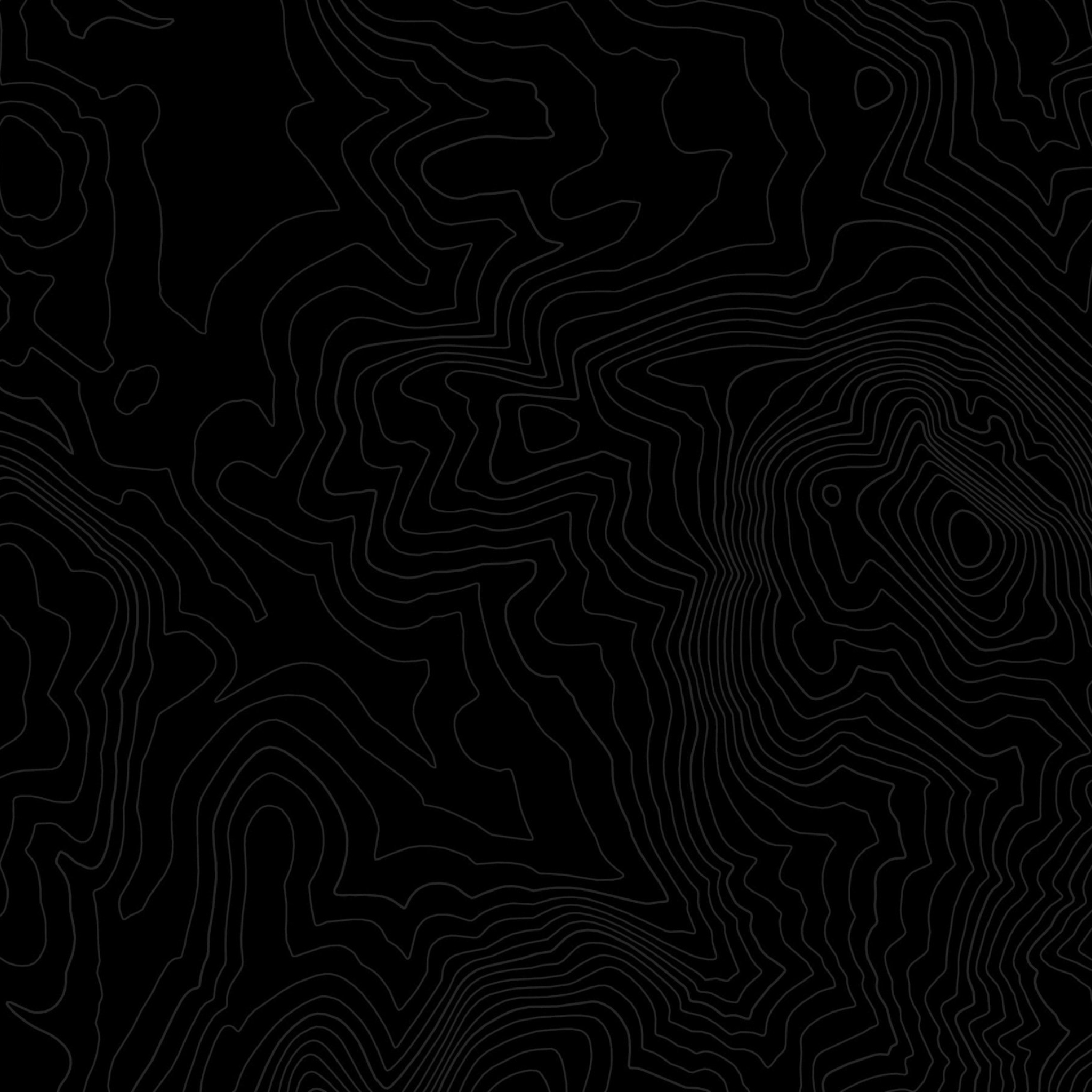 2048x2048 Topography Abstract Black Texture Ipad Air Wallpaper, HD