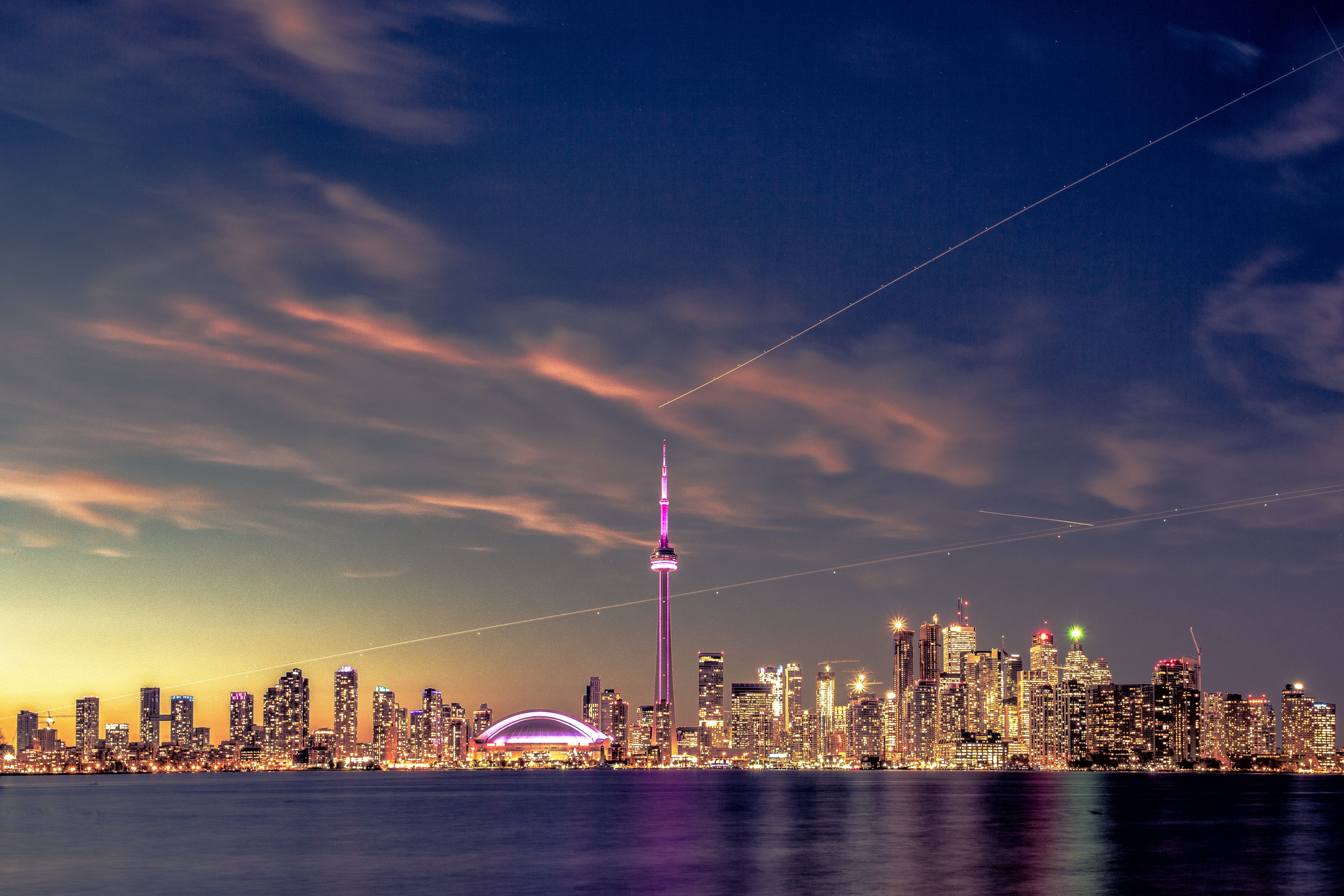 5120x2880 Toronto Ontario Cityscape In Sunset 5K Wallpaper, HD City 4K ...