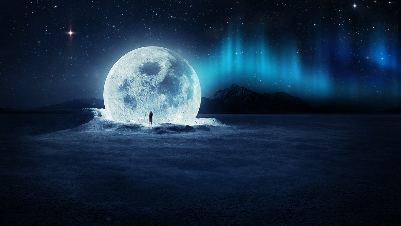 1360x768 Touching The Moon Desktop Laptop HD Wallpaper, HD Artist 4K  Wallpapers, Images, Photos and Background - Wallpapers Den