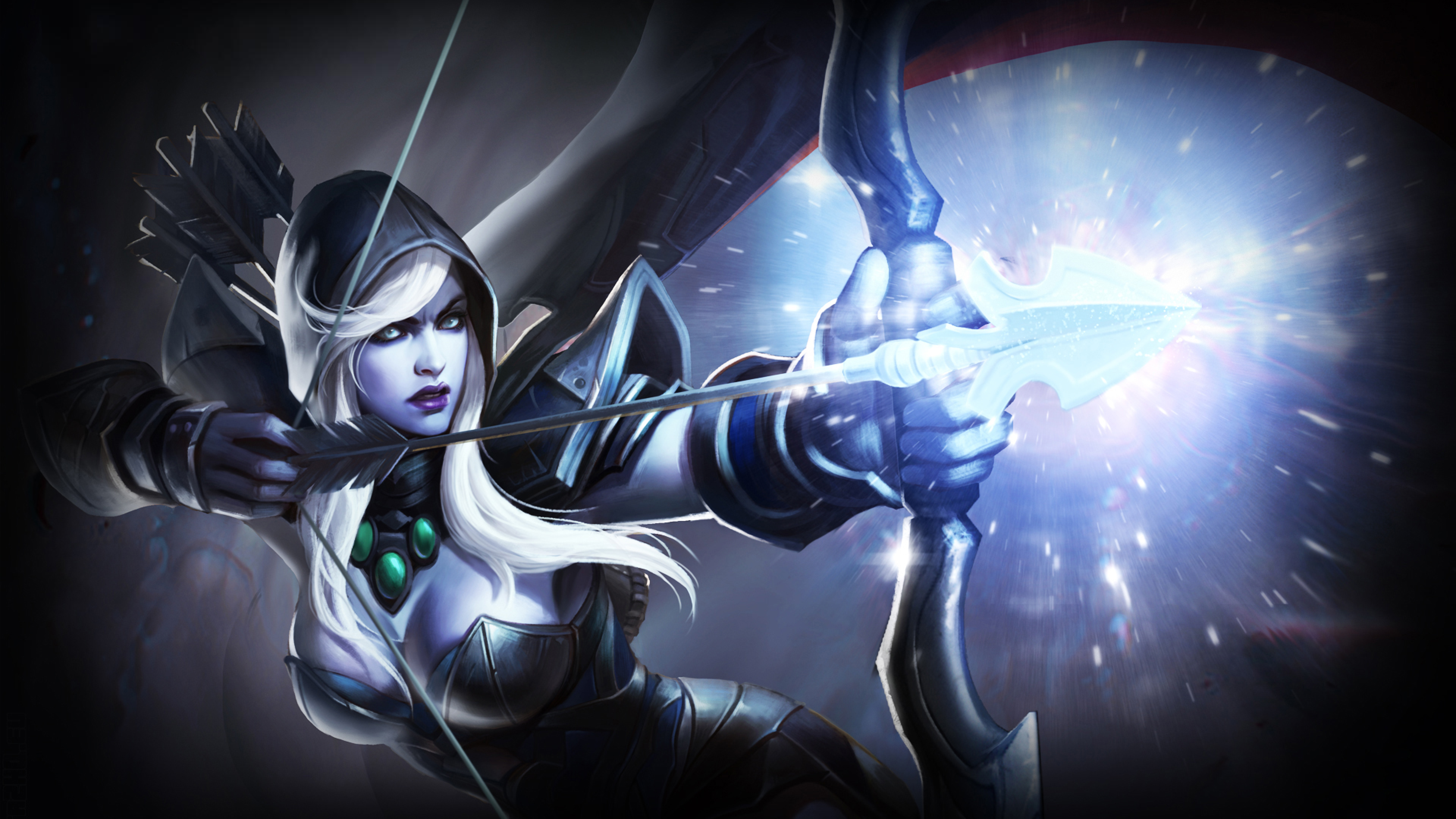 Тракса дота 2. Dota 1 Traxex Rampage. Drow Ranger Art.