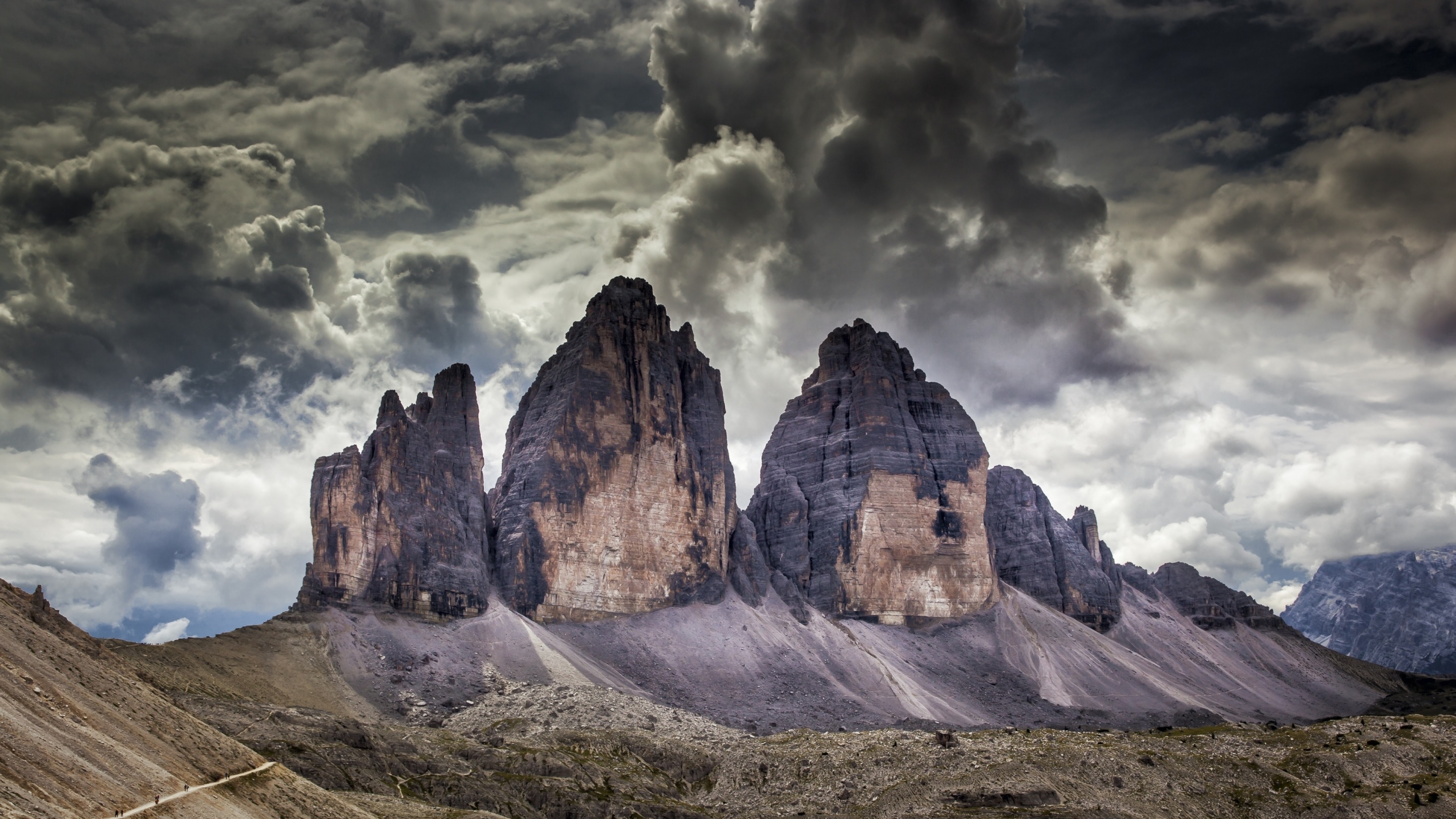 Tre Cime Di Lavaredo Dolomites Italy Wallpaper Hd City 4k Wallpapers