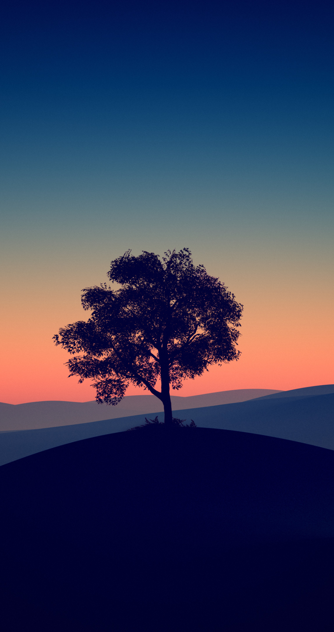 1080x2040 Tree Alone Dark Evening 4k 1080x2040 Resolution Wallpaper, HD