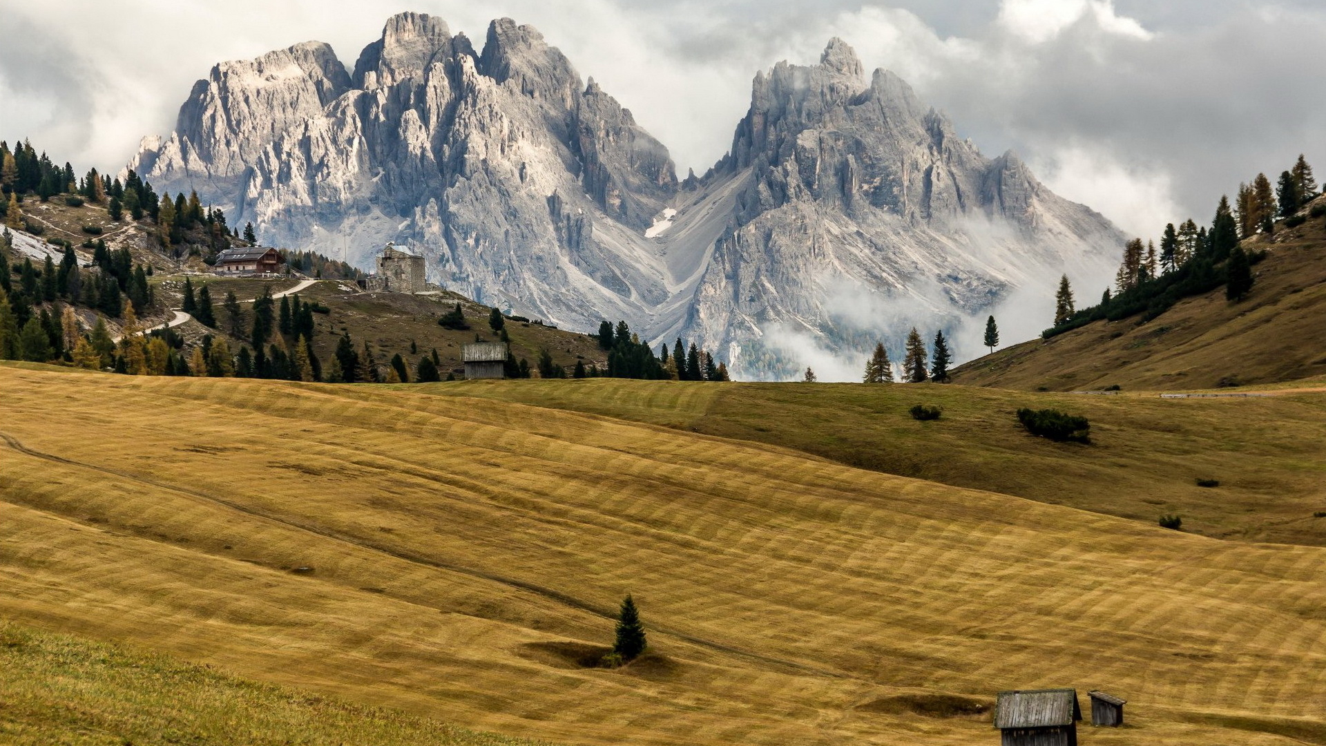 Perfect Autumn Landscape From South Tyrol Wallpaper