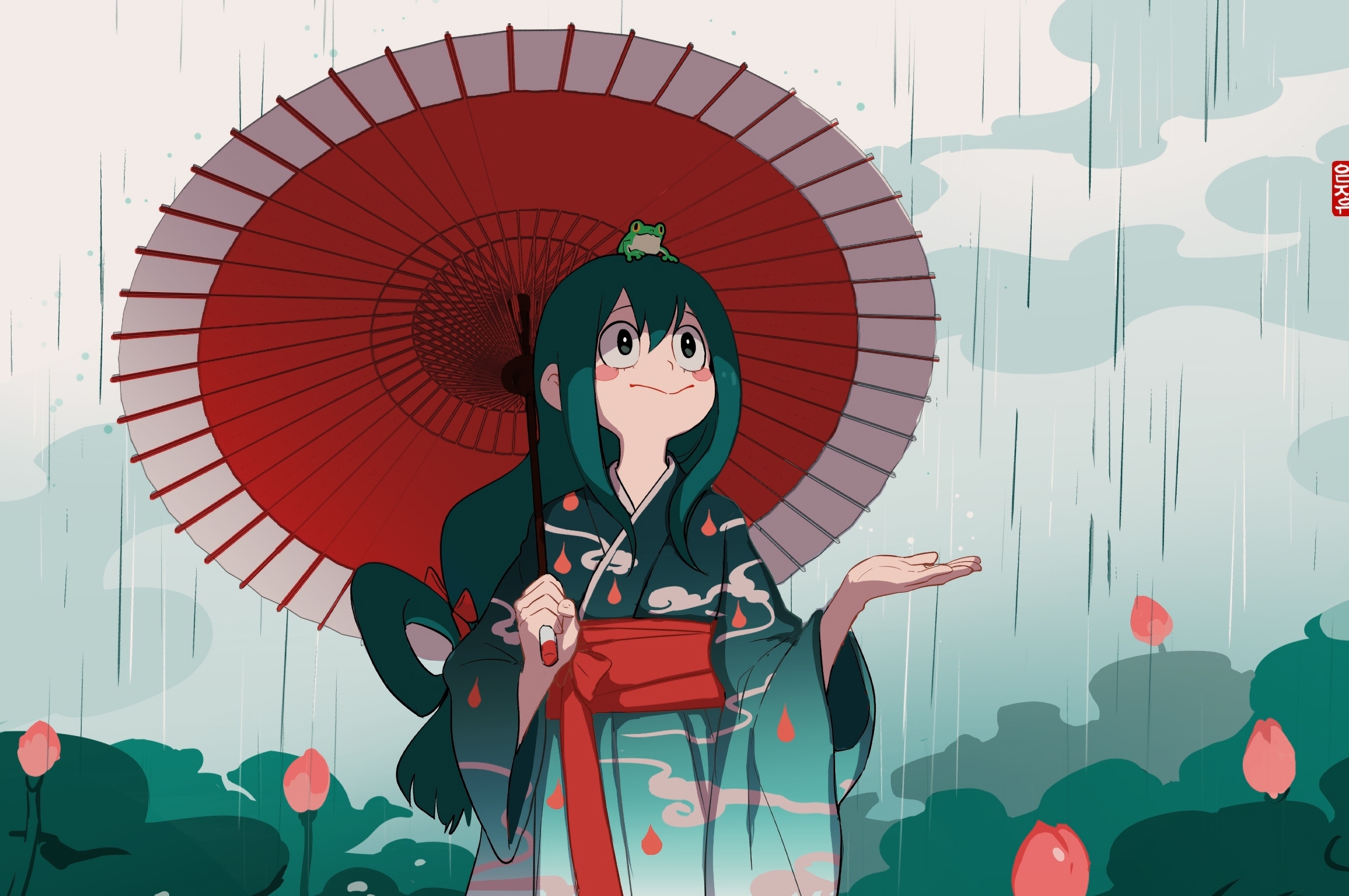 2560x1700 Tsuyu Asui Art Chromebook Pixel Wallpaper Hd Anime 4k