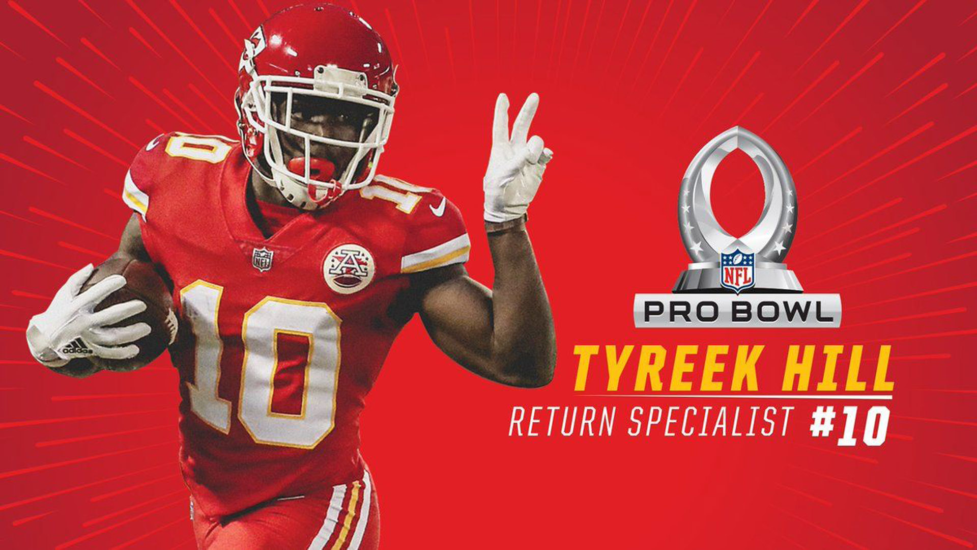 Tyreek Hill Is Showing Victory Sign Symbol Wearing Red Sports Dress And  Helmet HD Tyreek Hill Wallpapers  HD Wallpapers  ID 55694