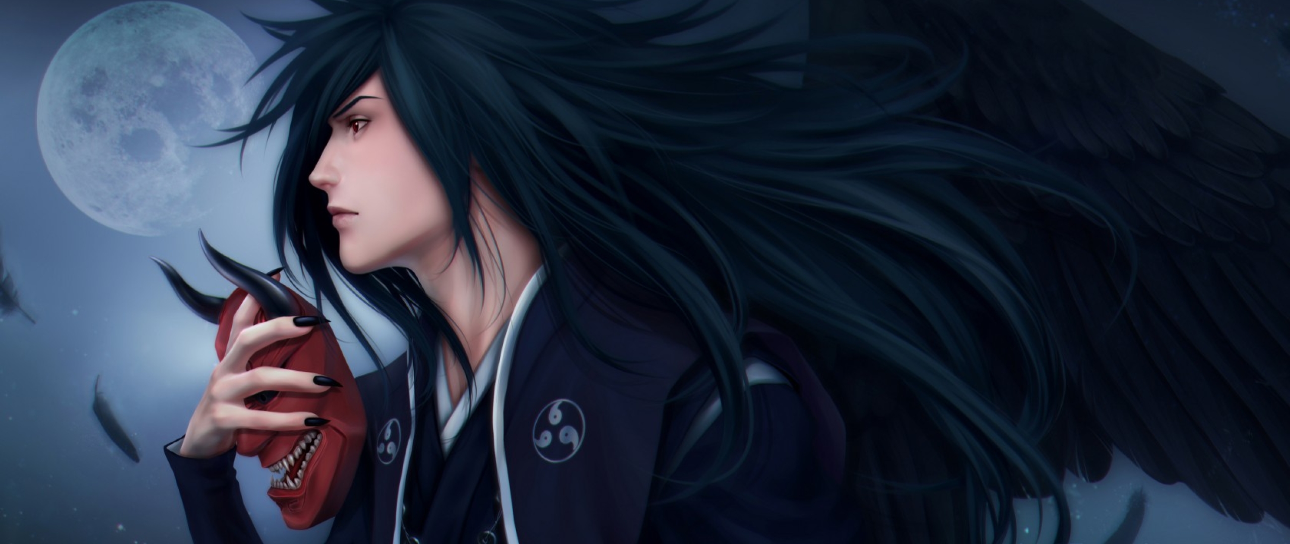 2560x1080 uchiha madara, wings, naruto 2560x1080 Resolution Wallpaper