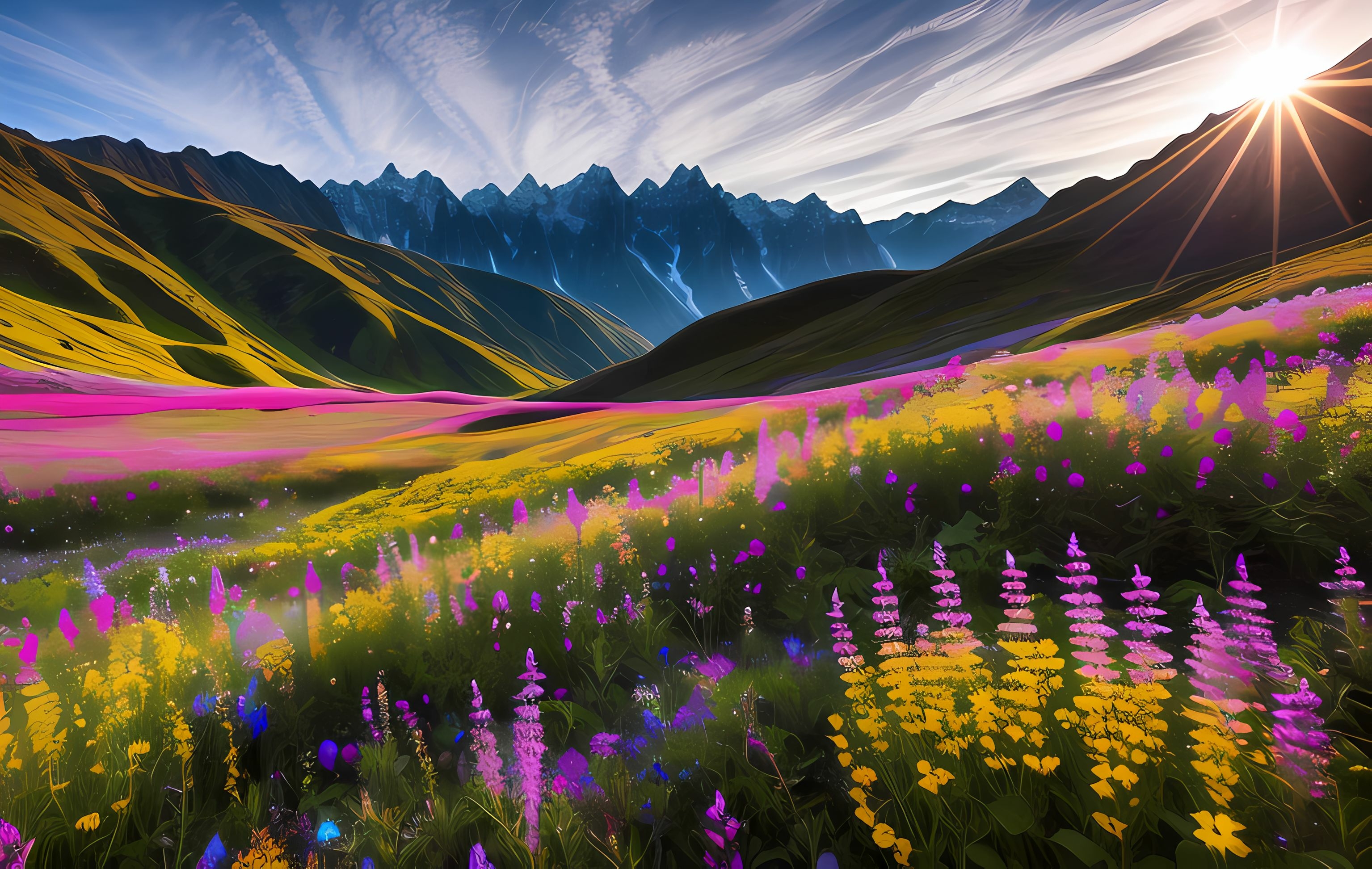 Valley of Flower AI Art Wallpaper, HD Artist 4K Wallpapers, Images, Photos  and Background - Wallpapers Den