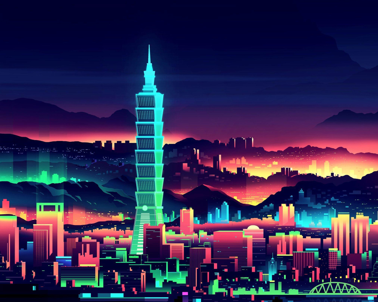 1280x1024 Vaporwave City Night 1280x1024 Resolution Wallpaper Hd Artist 4k Wallpapers Images Photos And Background Wallpapers Den
