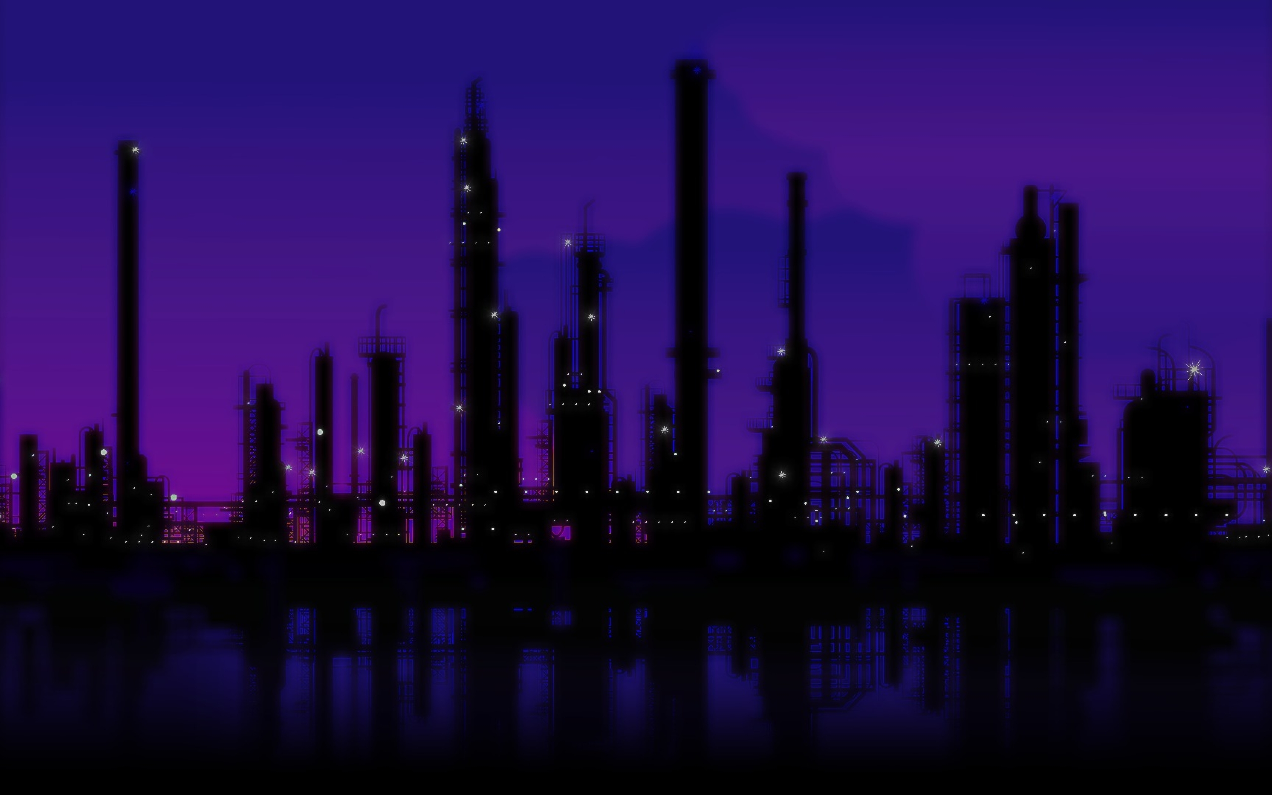 Download Vaporwave Industrial Reflection 1600x1200 Resolution Full Hd