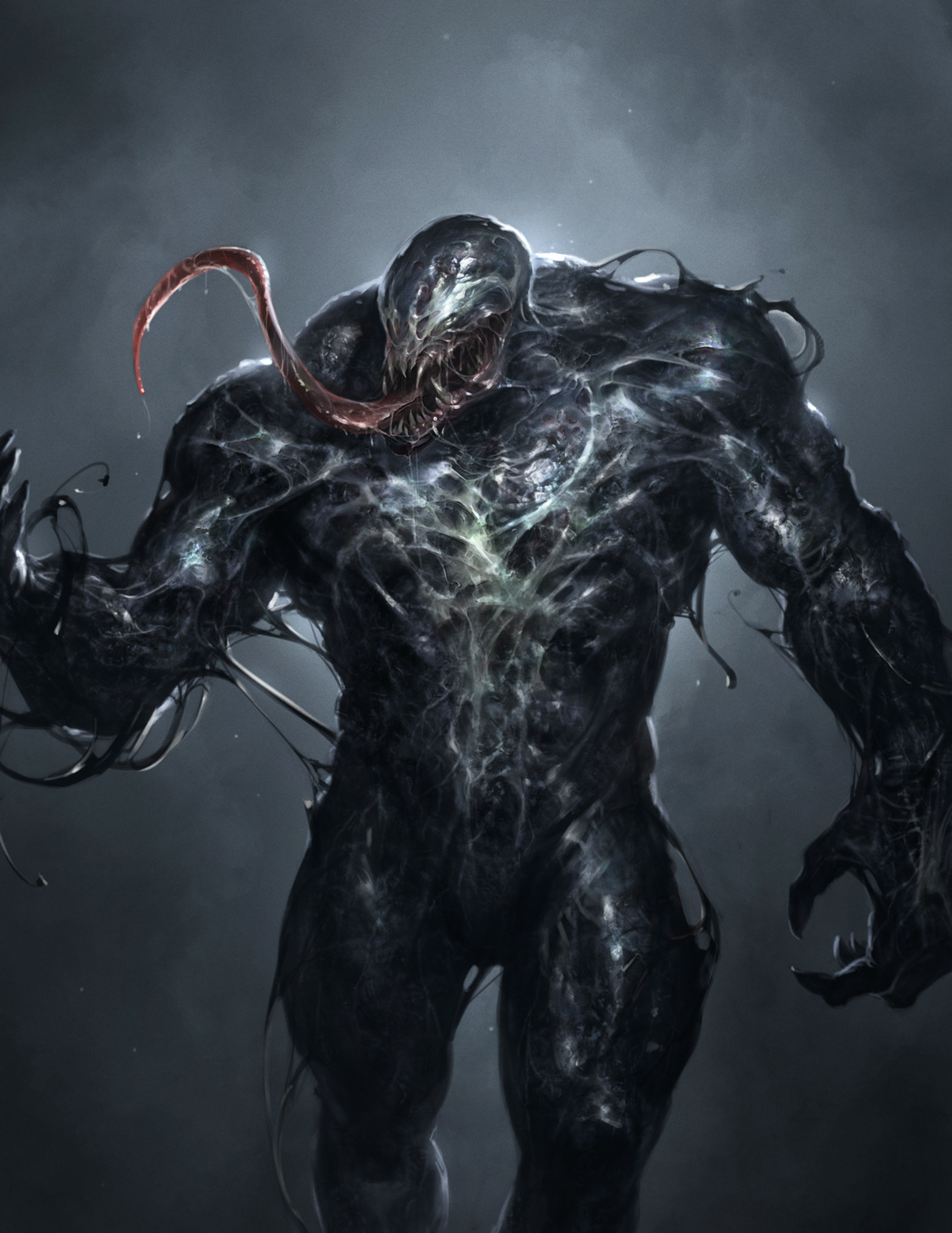 Черный монстр. Spider man Venom Suit Art.