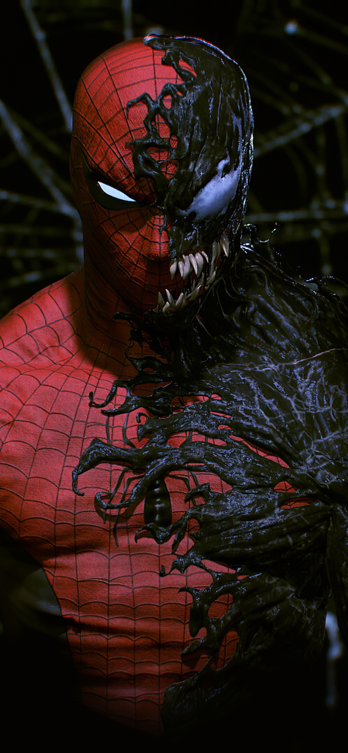 1125x2436 Venom taking Over Spider Man Iphone XS,Iphone 10,Iphone X ...