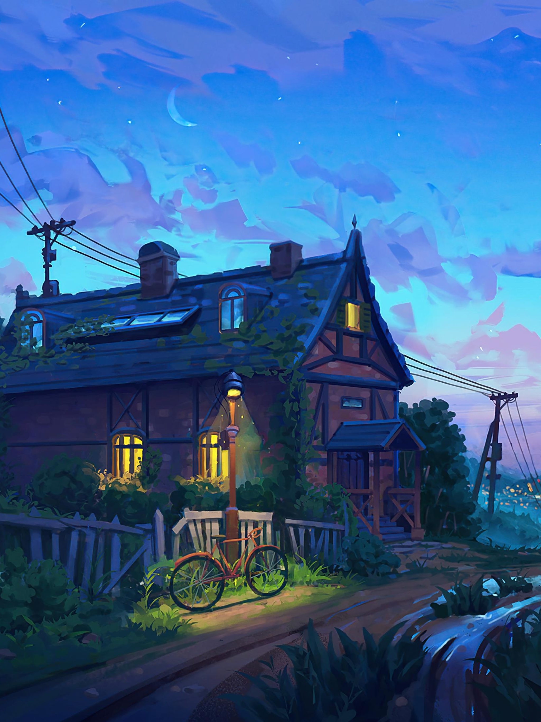 2048x2732 Resolution Village Scenery Digital Art 2048x2732 Resolution