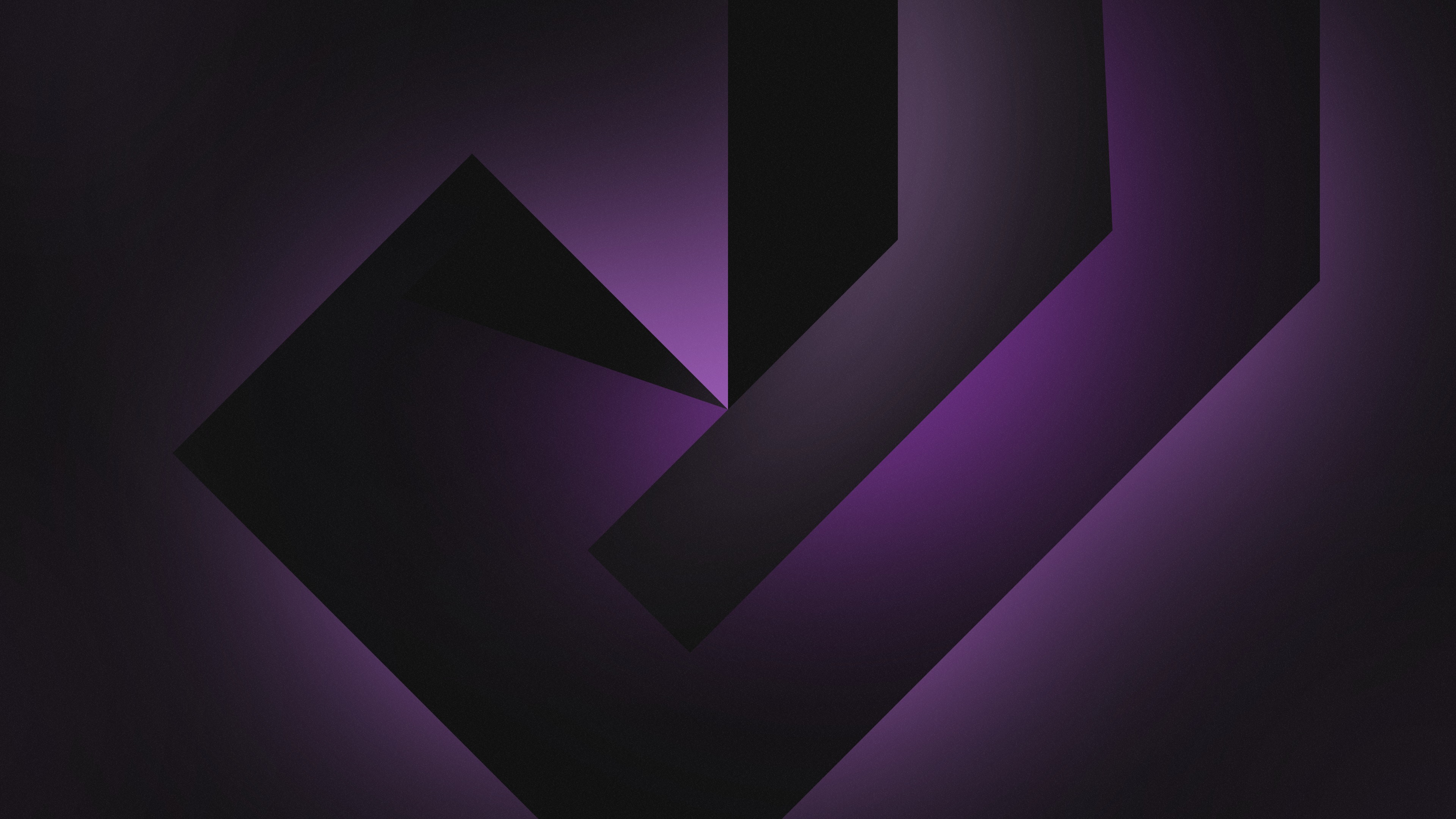 Violet Geometric Dark Shapes Wallpaper, HD Abstract 4K