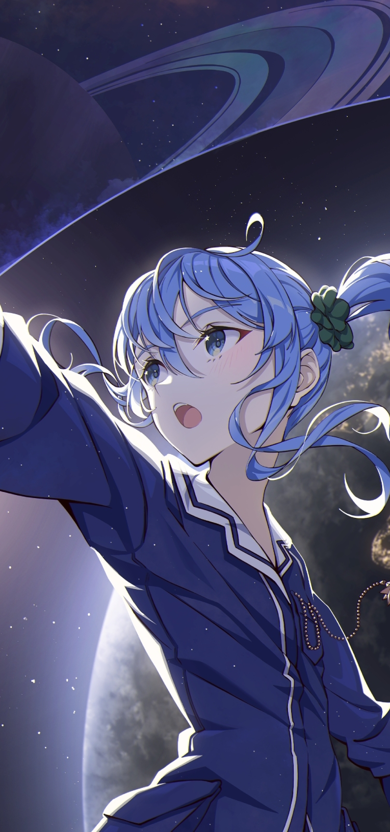 1500x3200 Resolution Virtual Youtuber Hoshimachi Suisei Fan Art — free download