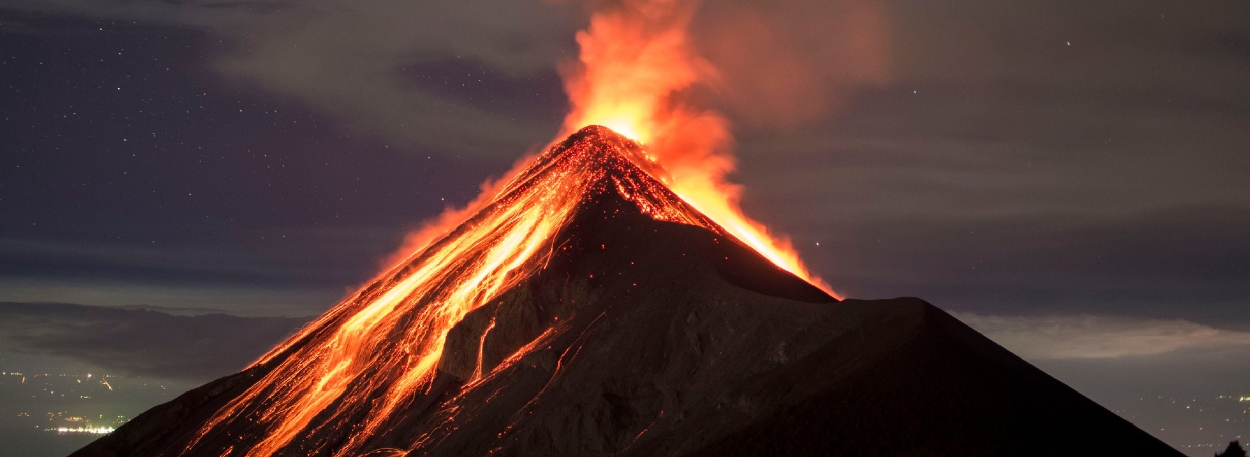 2460x900 Resolution Volcano HD Photography 2460x900 Resolution ...