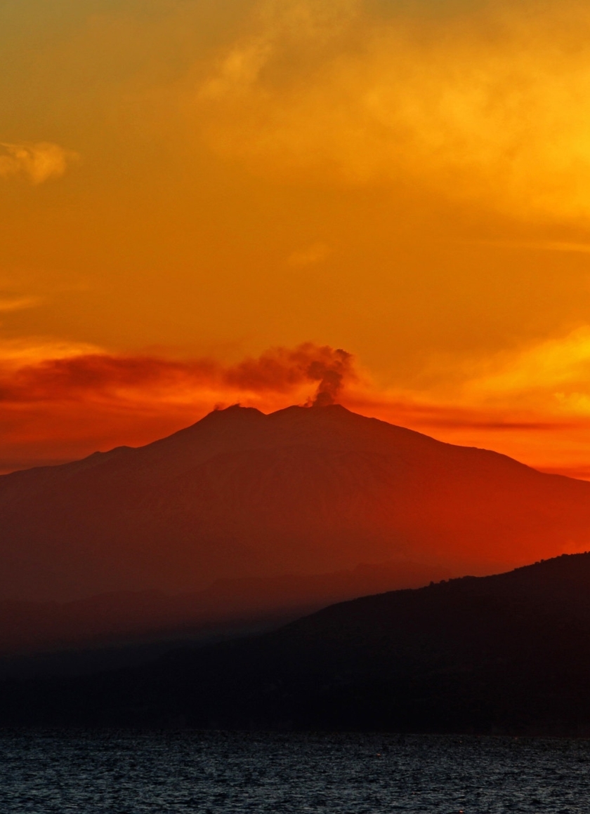 840x1160 Volcano In Italy Sunset 840x1160 Resolution Wallpaper Hd
