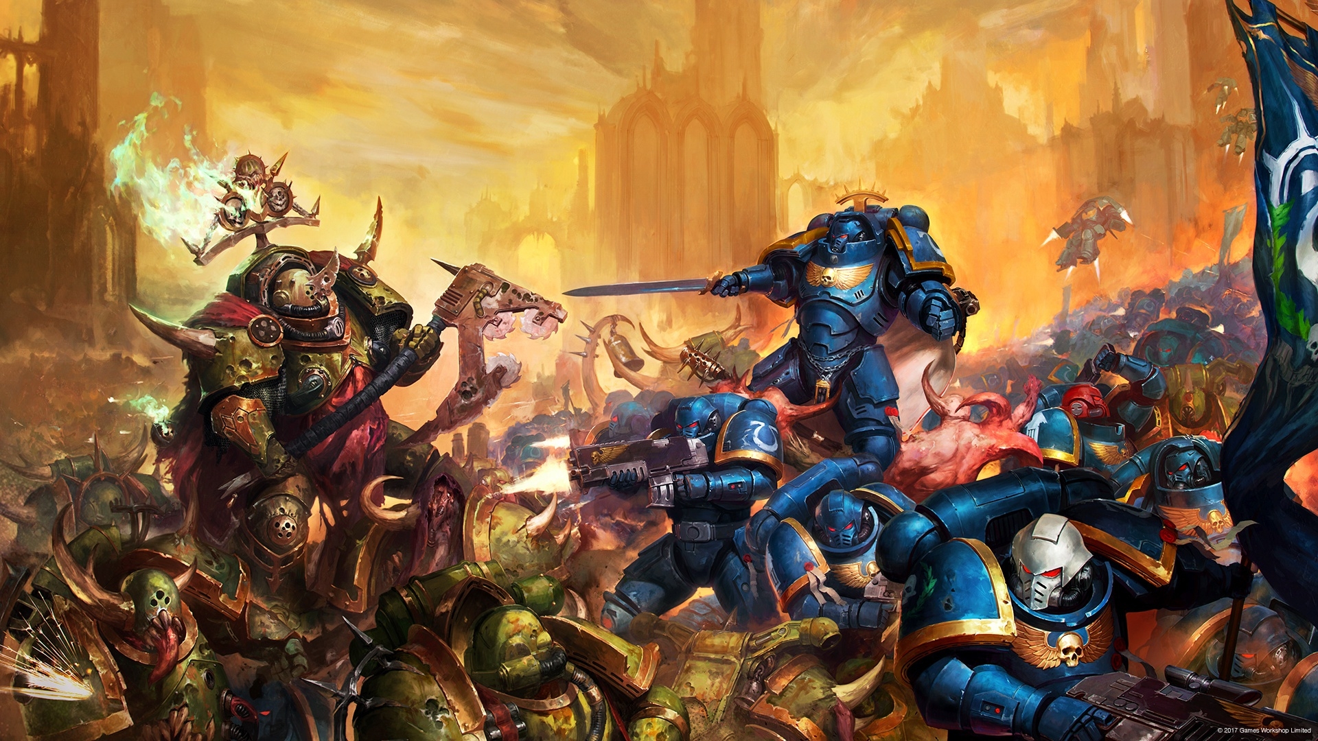 Warhammer 40k HD Warrior Battle Wallpaper, HD Games 4K Wallpapers