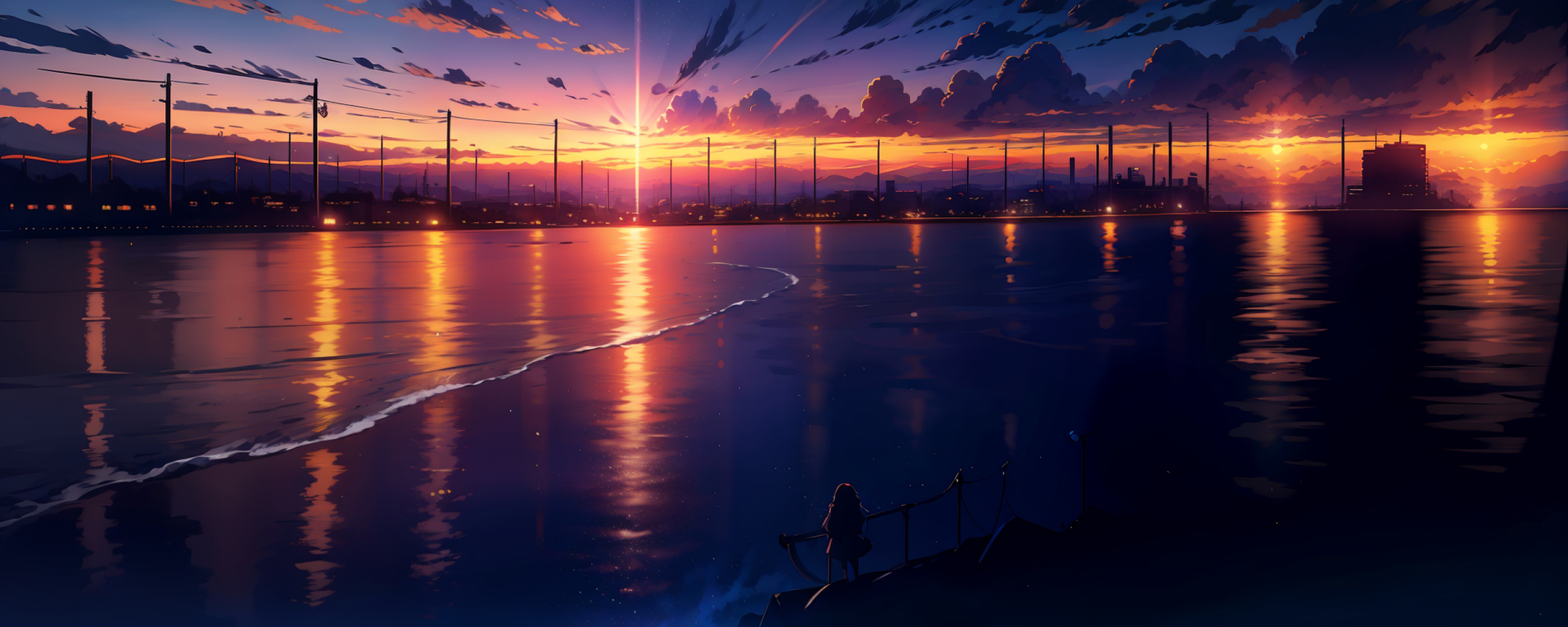 2560x1024 Resolution Watching Sunset HD 2560x1024 Resolution Wallpaper ...