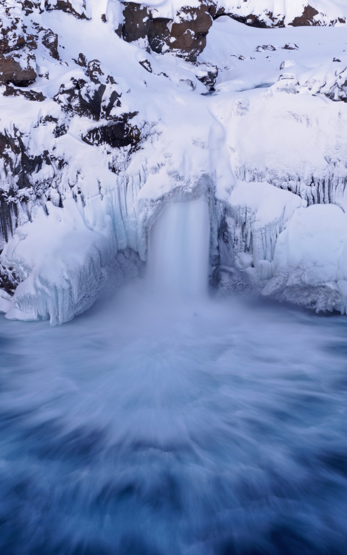 1200x1920 Resolution waterfall, iceberg, snow 1200x1920 Resolution ...