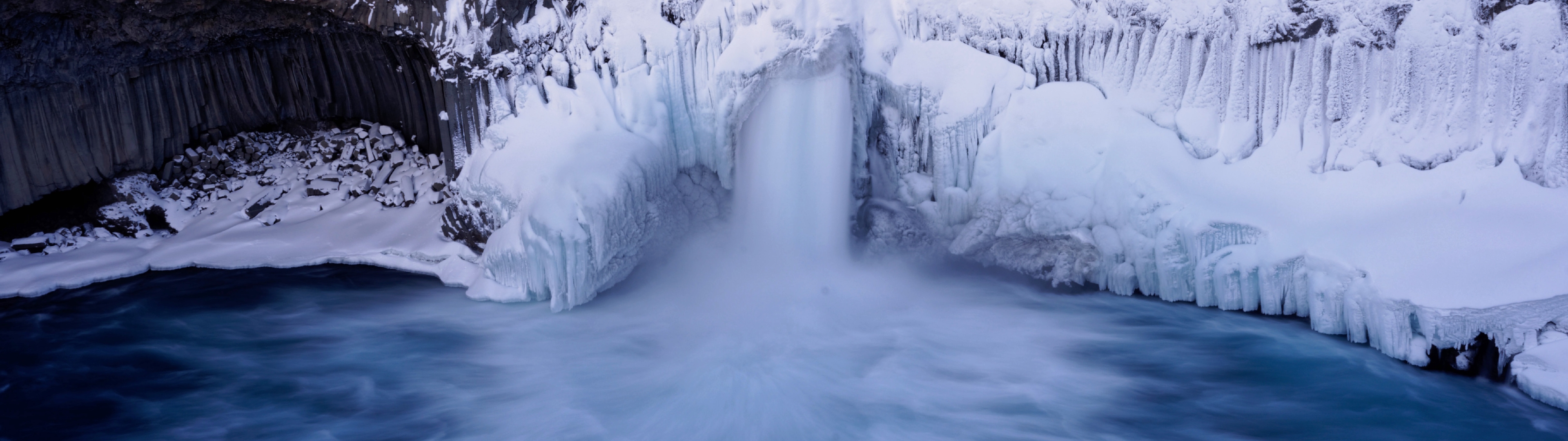 3840x1080 Resolution waterfall, iceberg, snow 3840x1080 Resolution ...