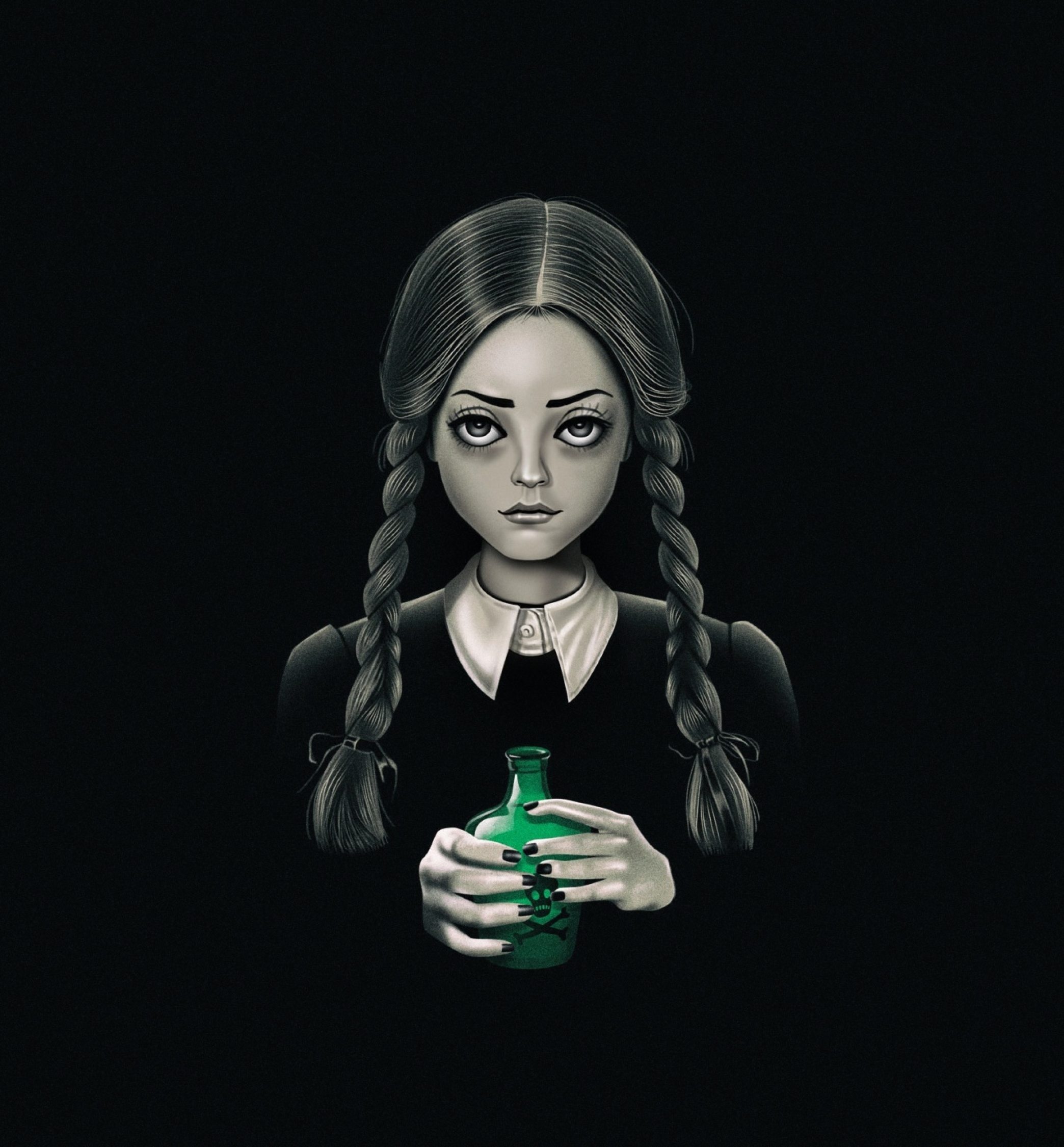 2088x2250 Resolution Wednesday Addams Artwork 2088x2250 Resolution ...