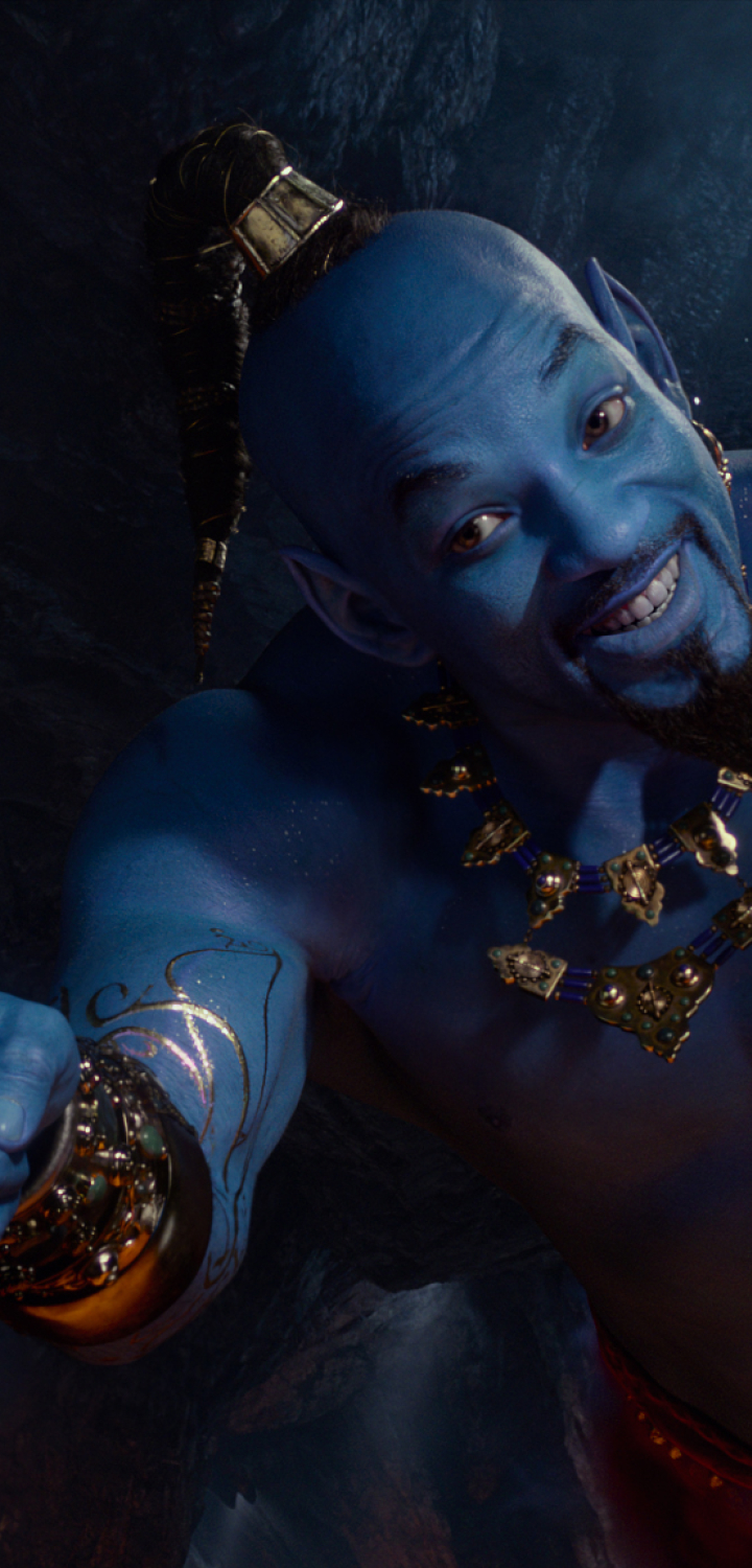 720x1500 Resolution Will Smith as Genie In Aladdin Movie 2019 720x1500