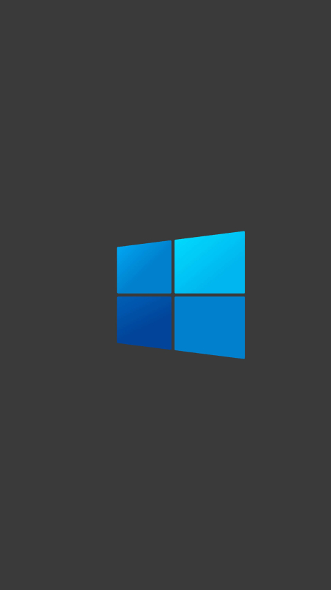 480x854 Windows 10 Dark Logo Minimal Android One Mobile Wallpaper Hd