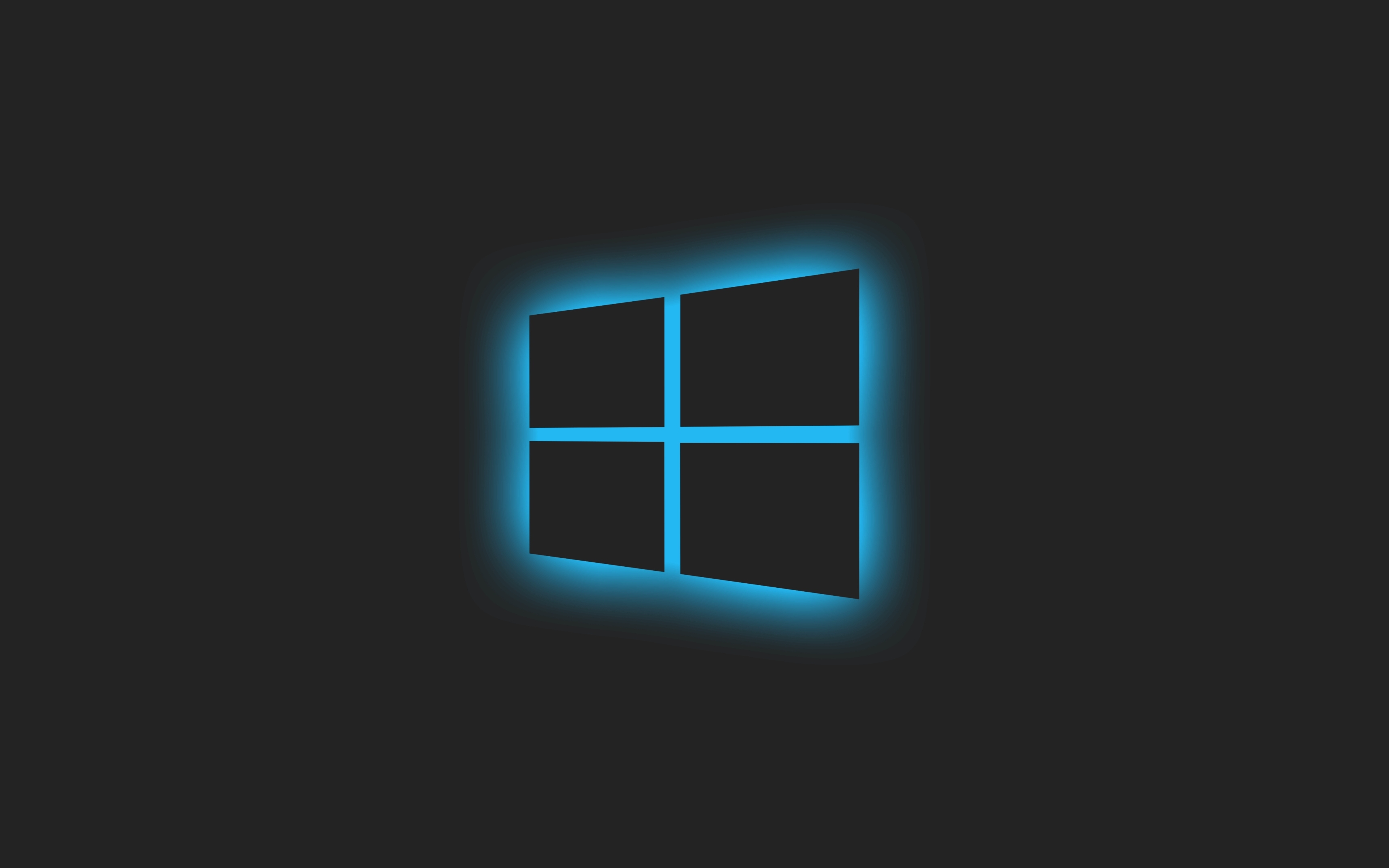3840x2400 Windows 10 Logo Blue Glow UHD 4K 3840x2400 Resolution Wallpaper, HD Hi-Tech 4K
