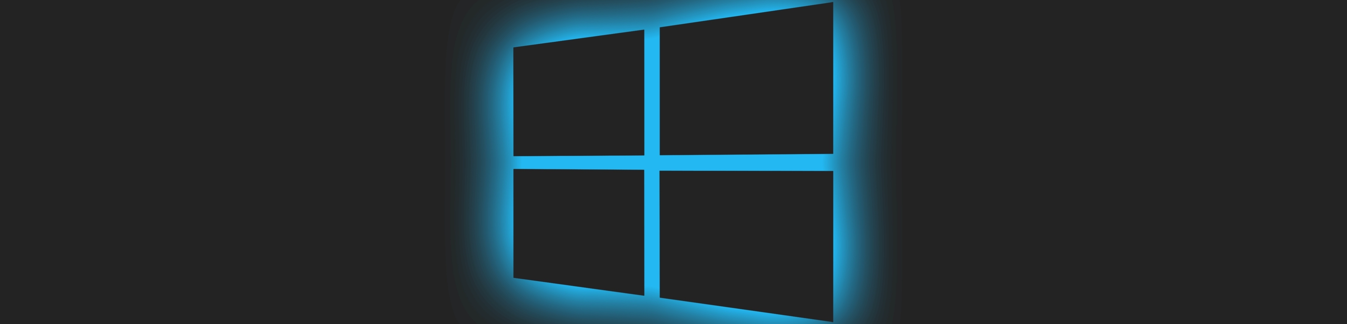 4480x1080 Resolution Windows 10 Logo Blue Glow 4480x1080 Resolution