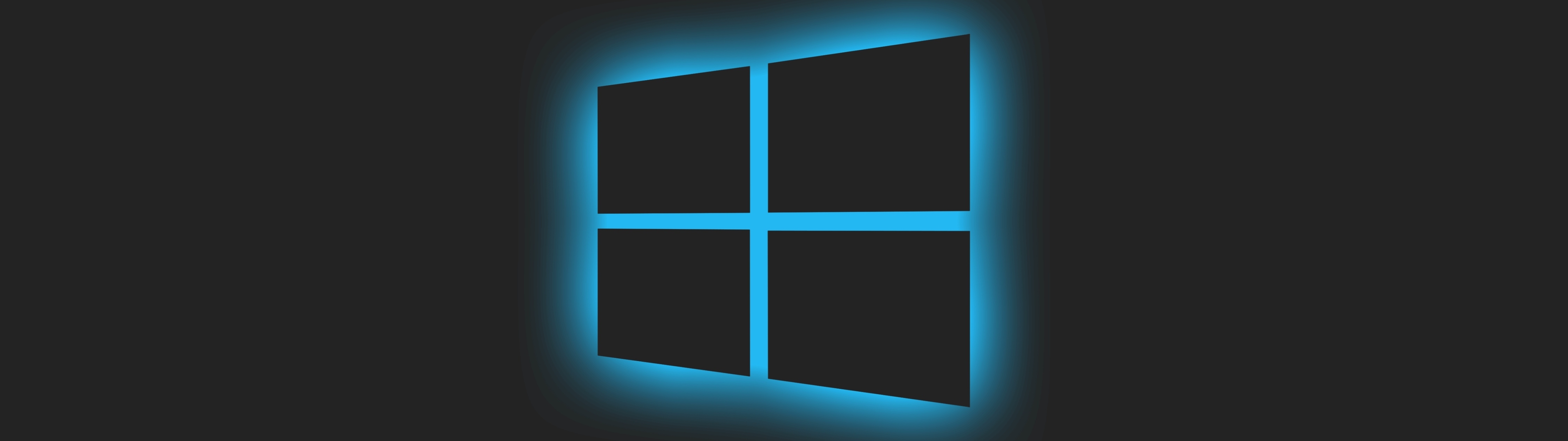5120x1440 Resolution Windows 10 Logo Blue Glow 5120x1440 Resolution