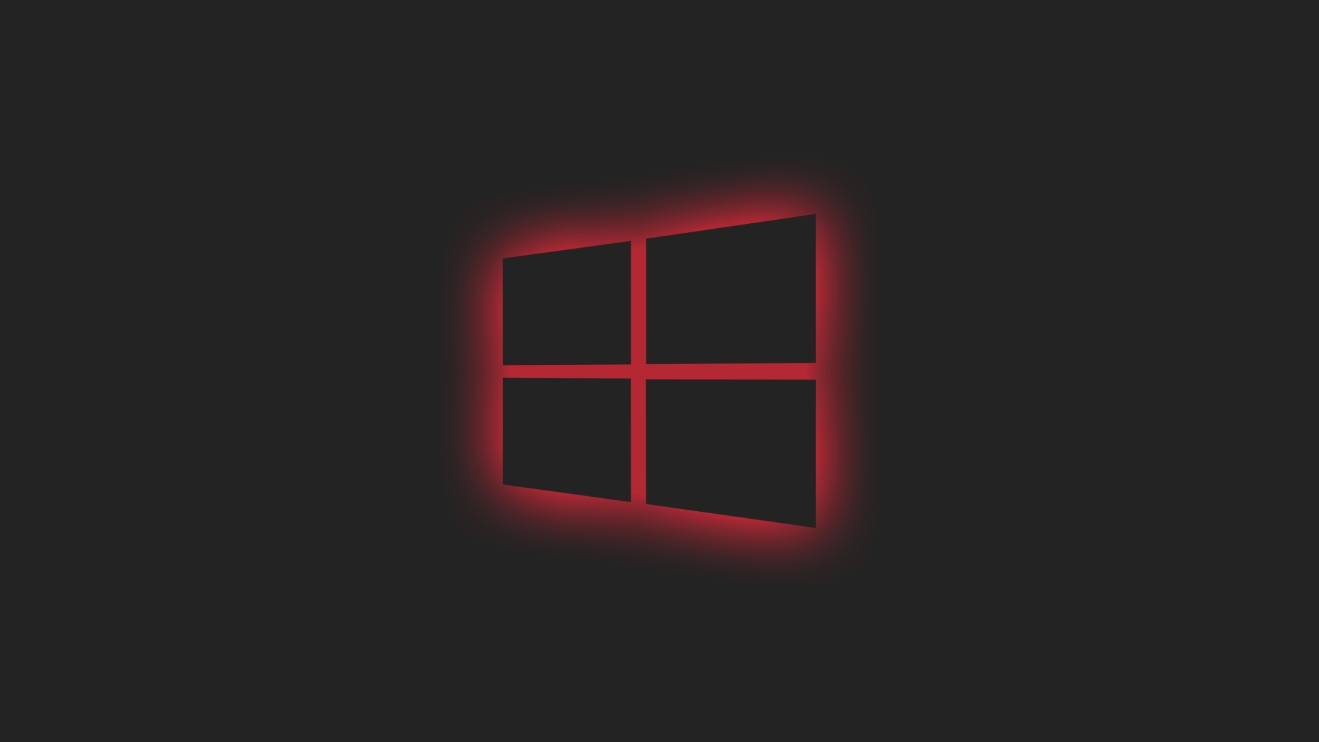 1920x1080 Windows 10 Logo Red Neon