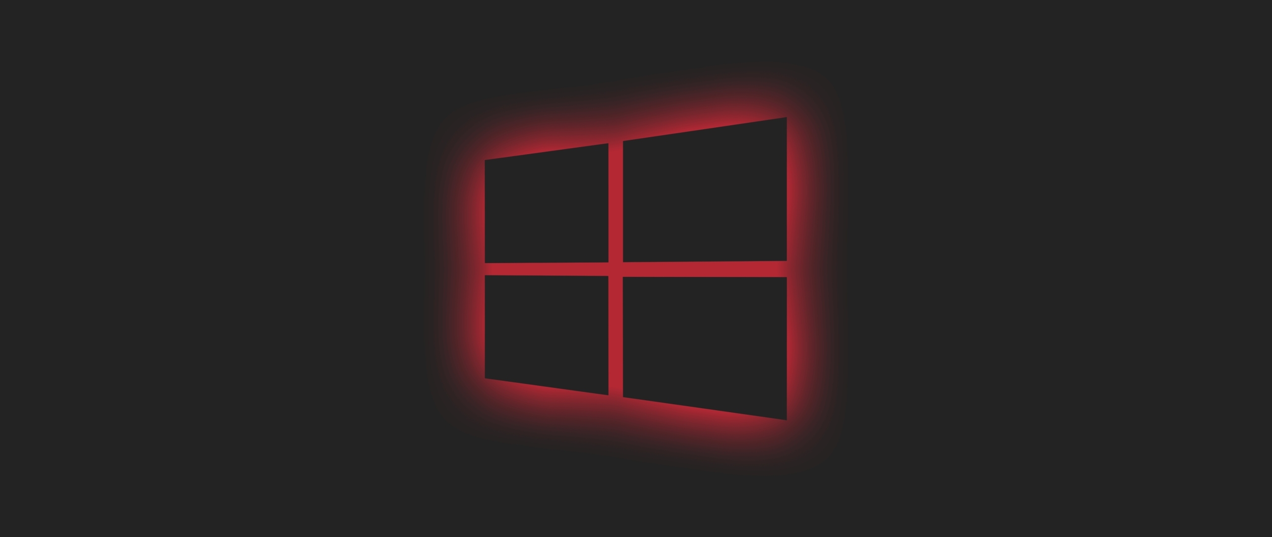 2560x1080 Windows 10 Logo Red Neon 2560x1080 Resolution Wallpaper Hd