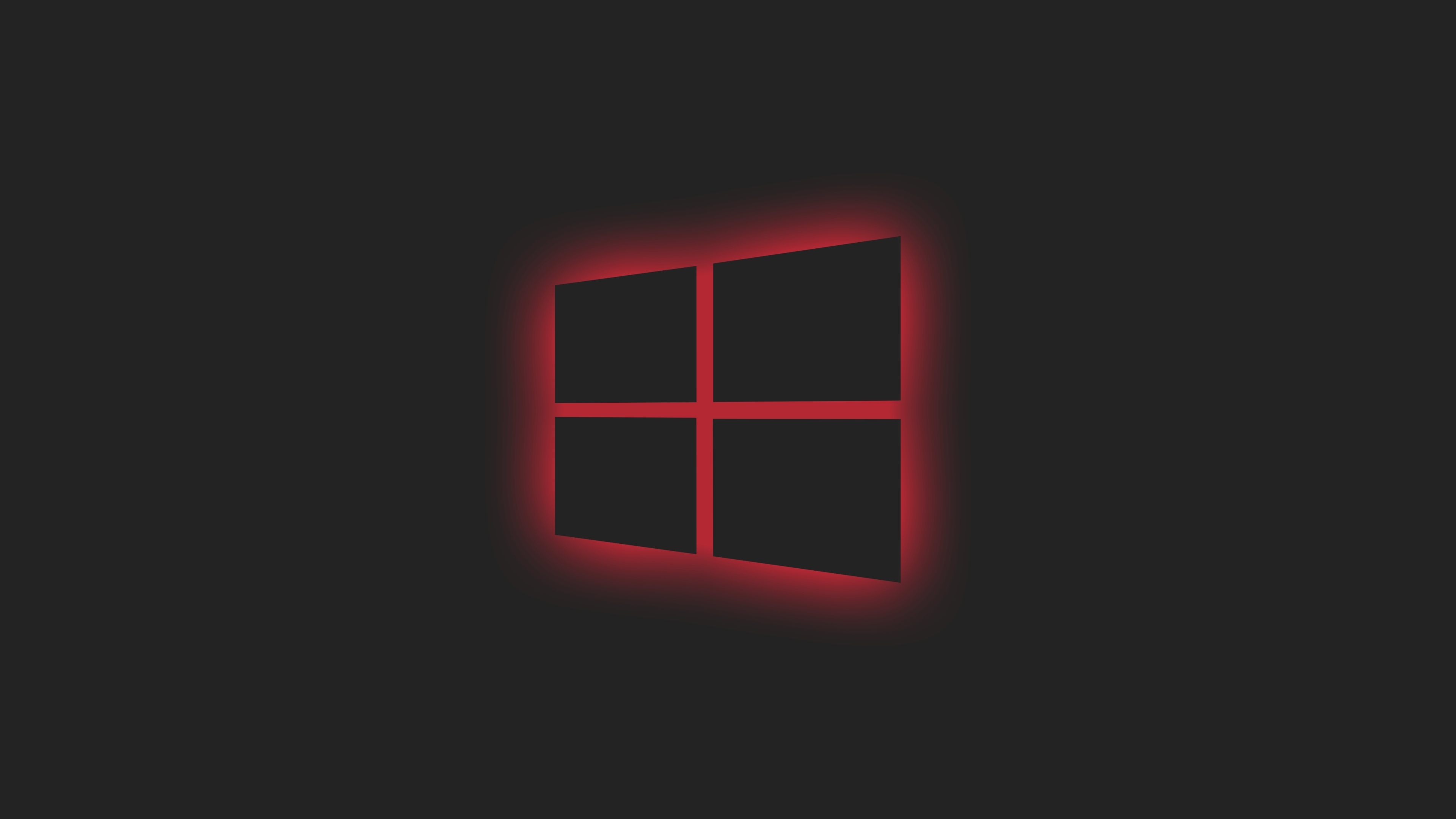 3840x2160 Windows 10 Logo Red Neon 4k Wallpaper Hd Hi Tech 4k